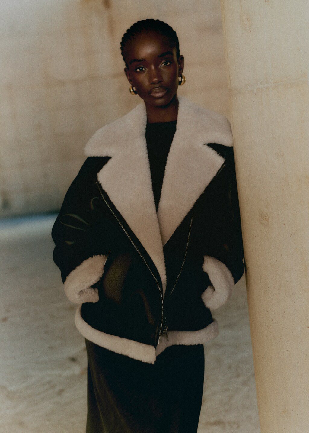 Faux shearling-lined jacket - Details of the article 9