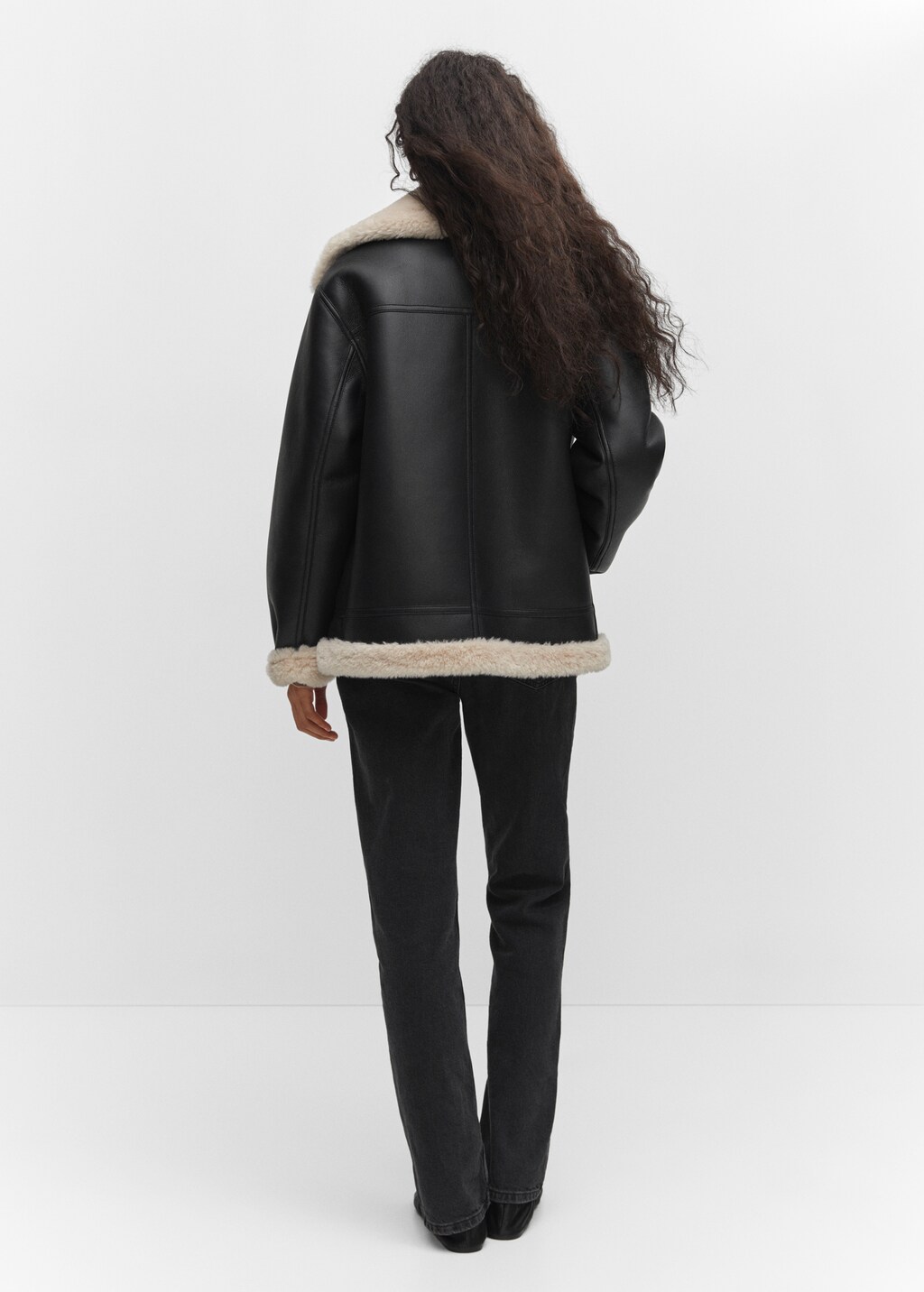 Faux shearling-lined jacket - Reverse of the article