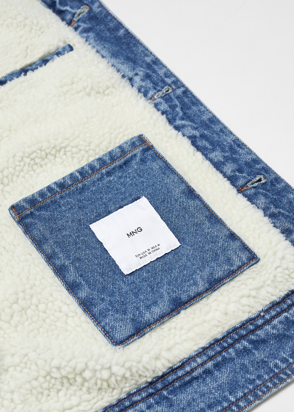 Shearling denim jacket - Details of the article 8