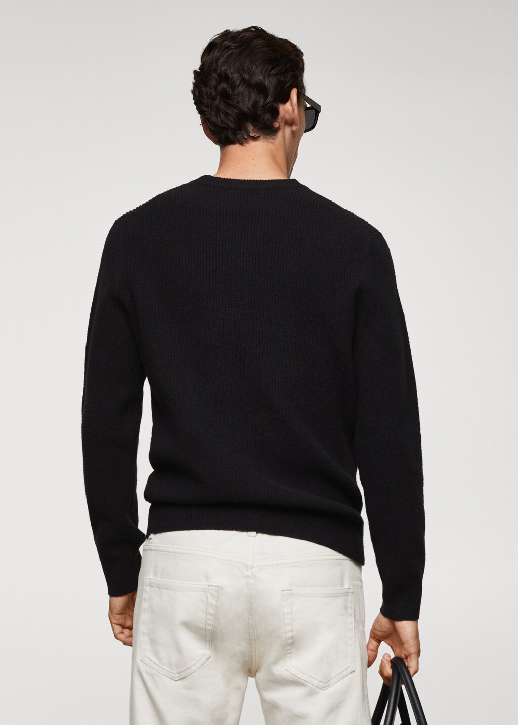 Ribbed knit sweater - Reverse of the article