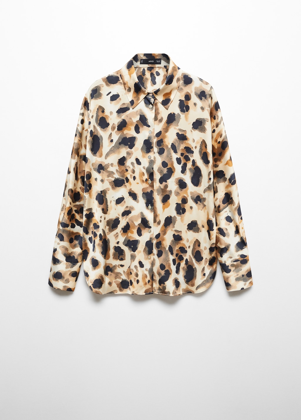 Leopard-print satin shirt - Article without model