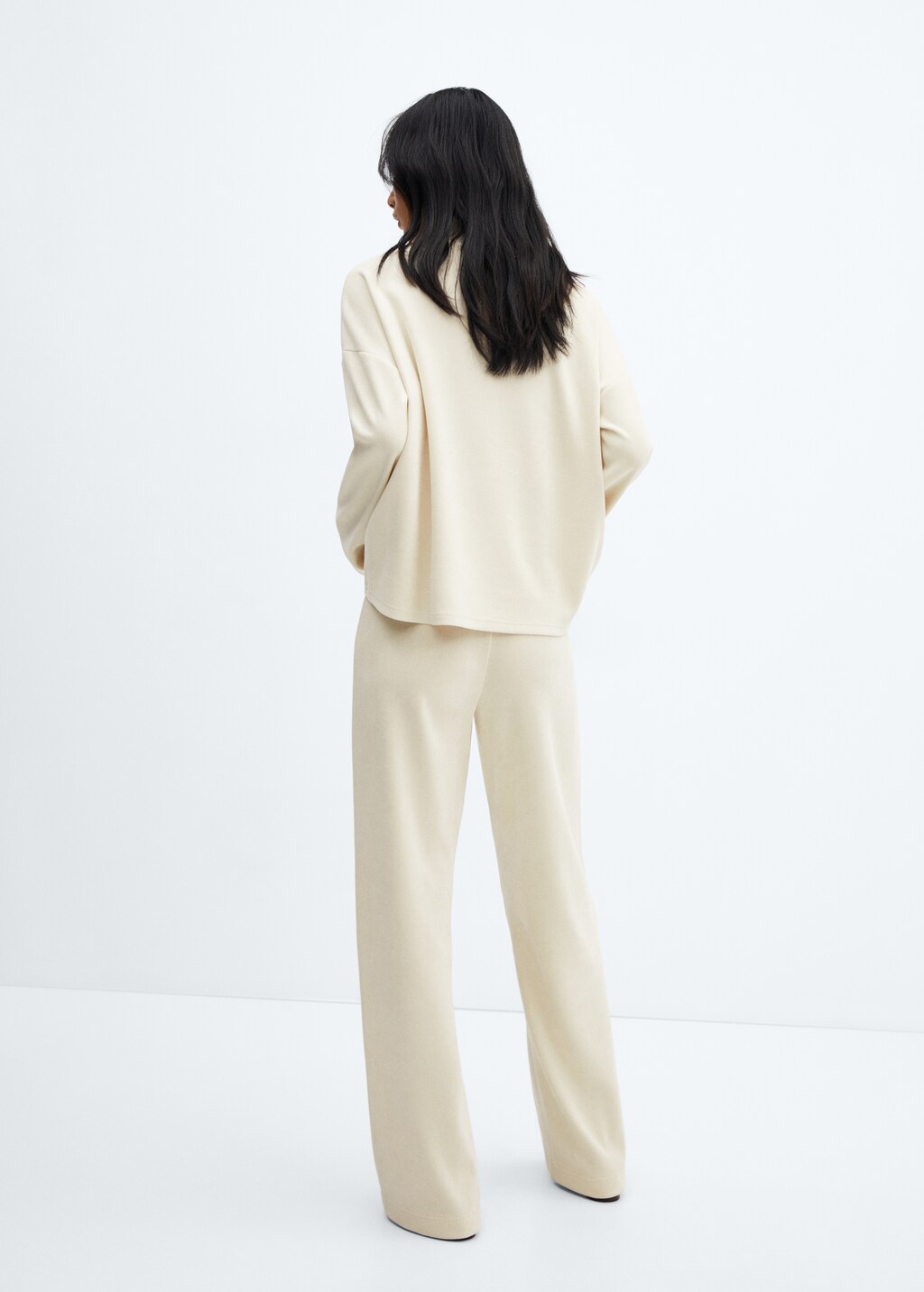 Corduroy pants with elastic waist - Reverse of the article