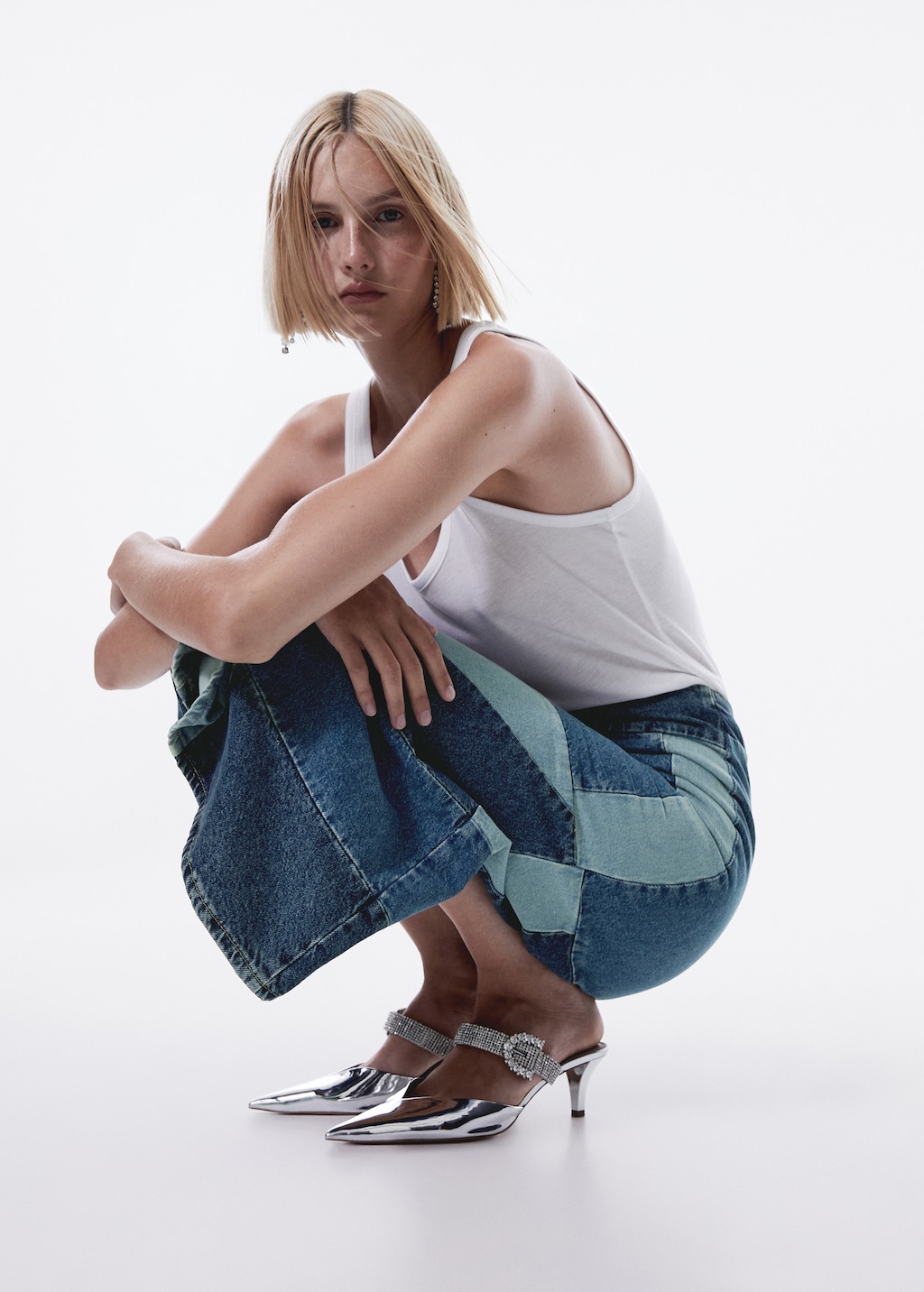 Patchwork denim skirt - Details of the article 1