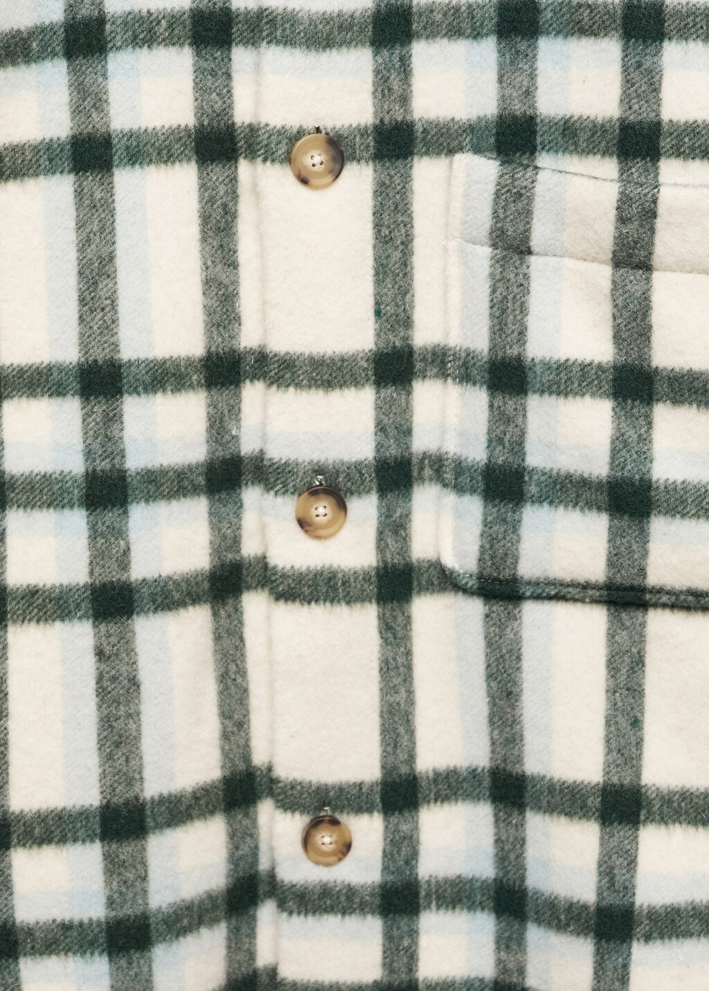 Check wool-blend overshirt - Details of the article 8