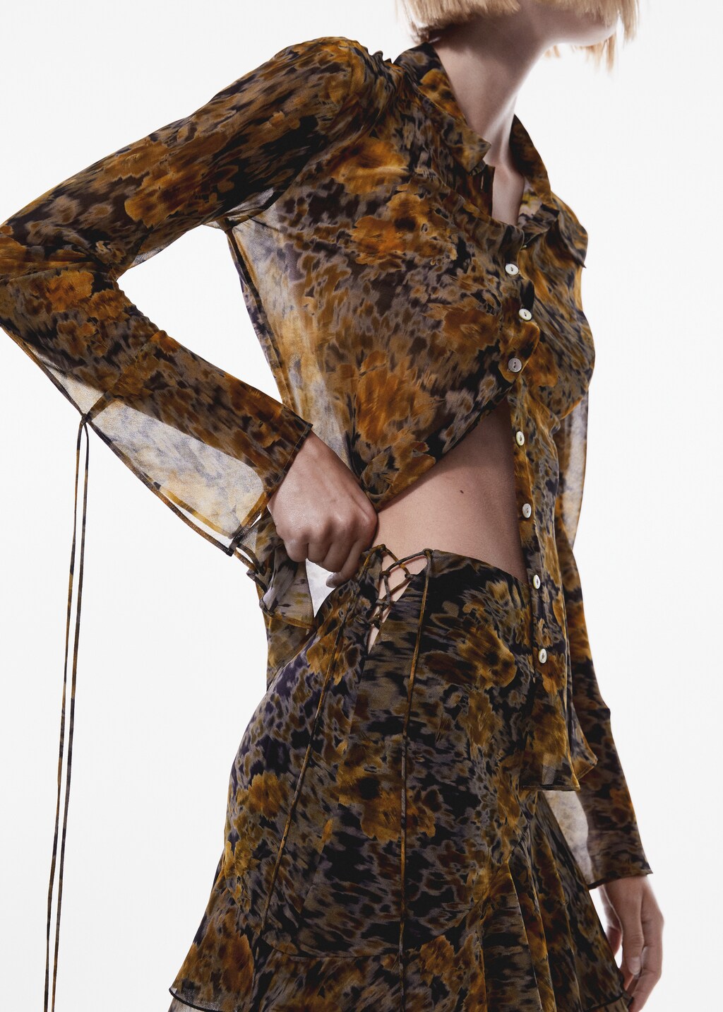 Semi-transparent printed skirt - Details of the article 6