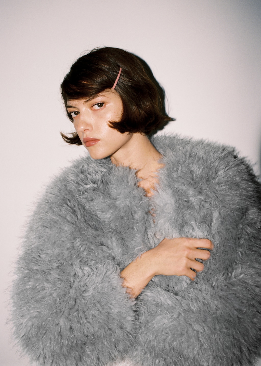 Short fur-effect jacket - Details of the article 6