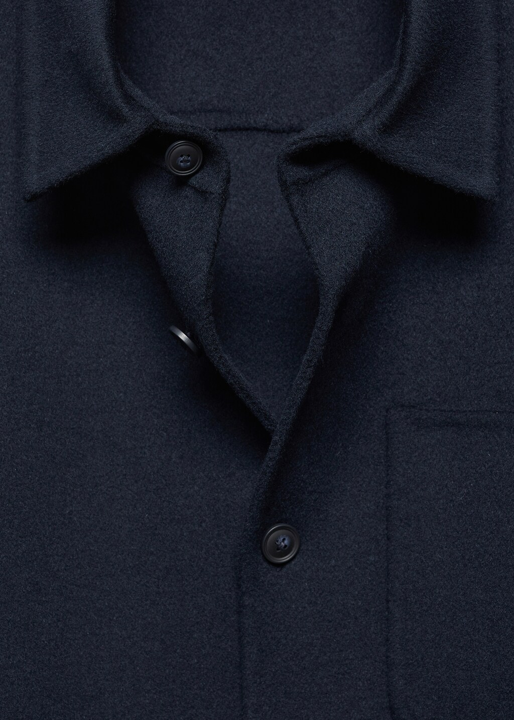 Recycled wool double-face overshirt - Details of the article 8