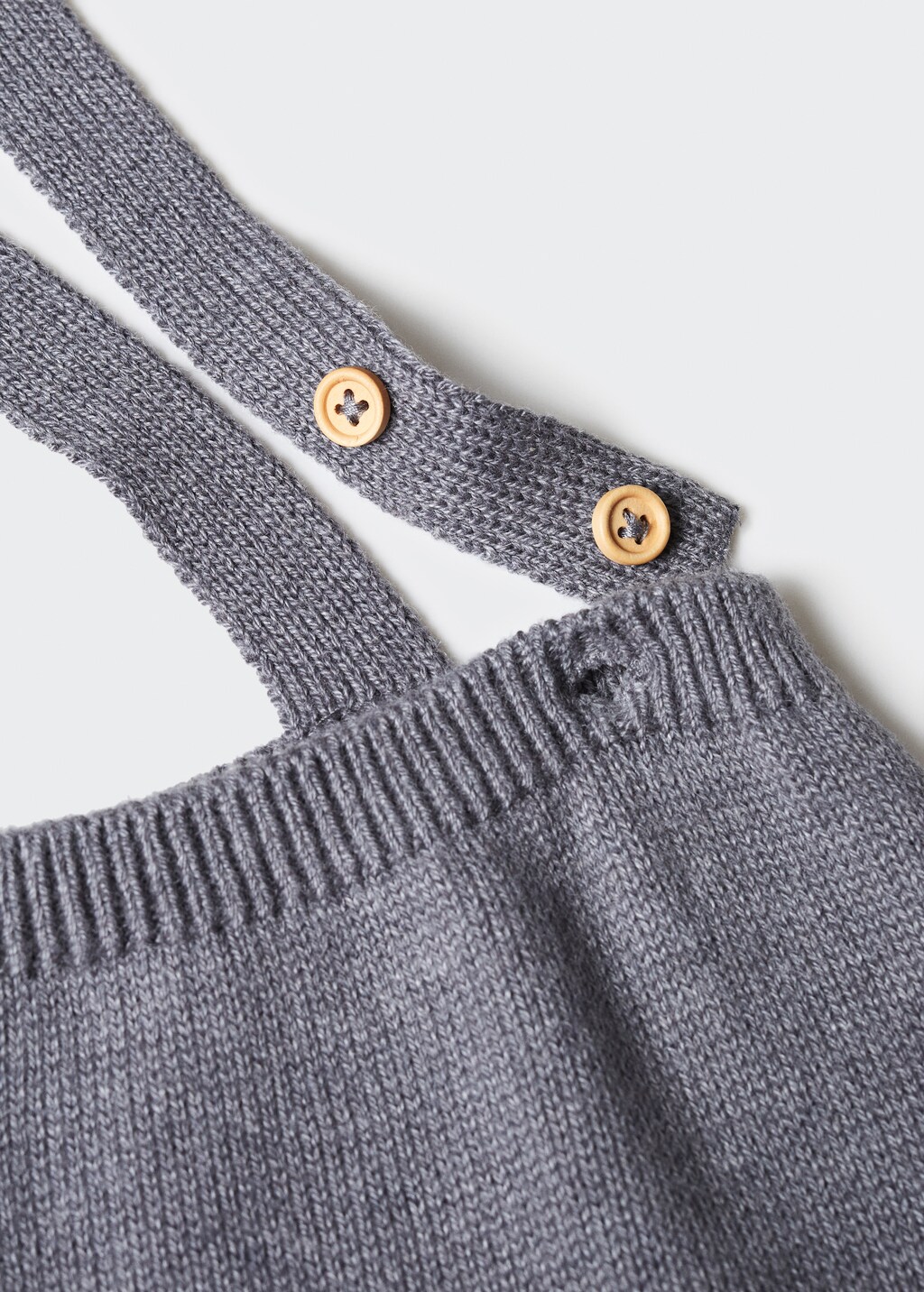 Cotton knit dungarees - Details of the article 8