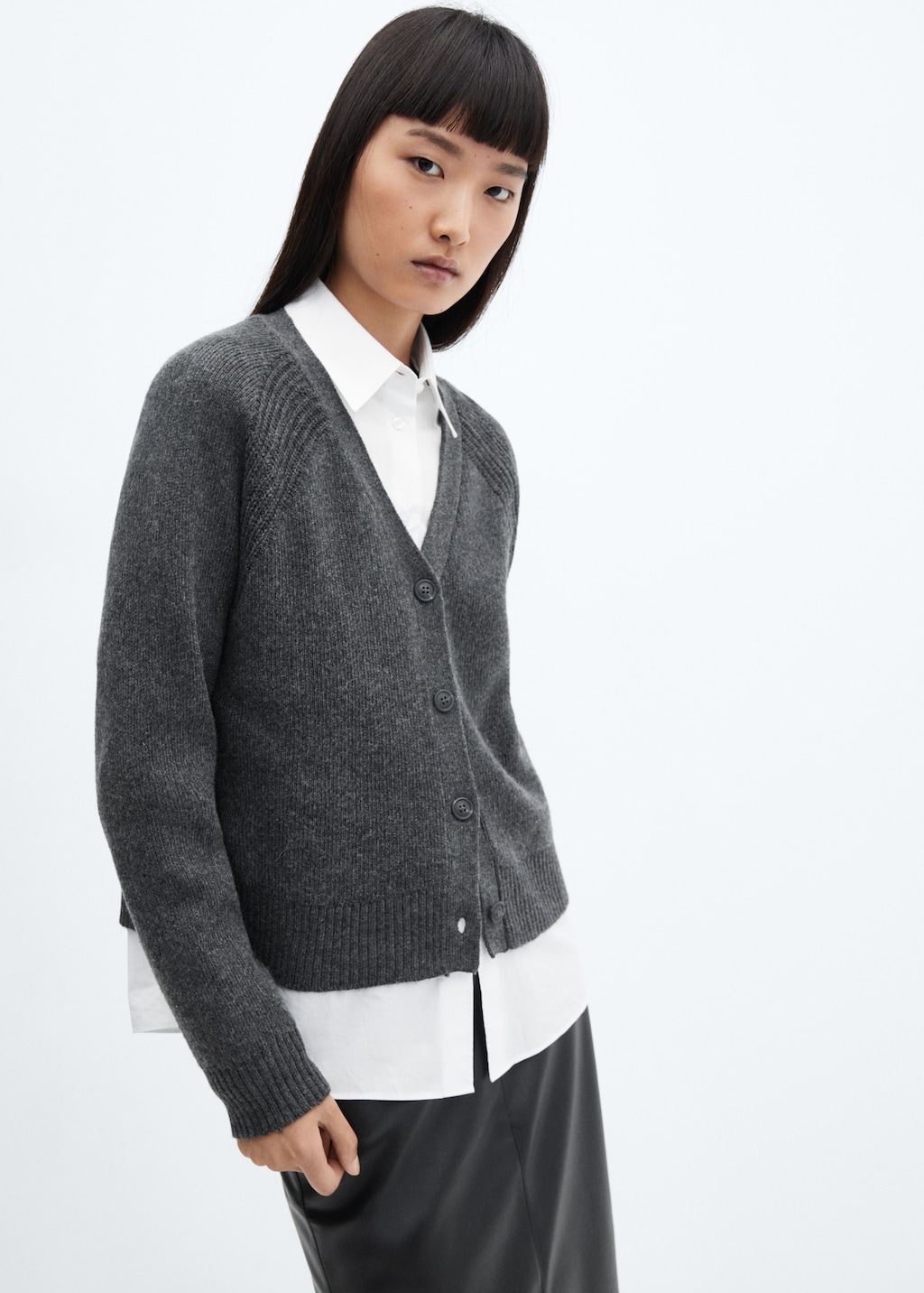 Button knit cardigan - Medium plane