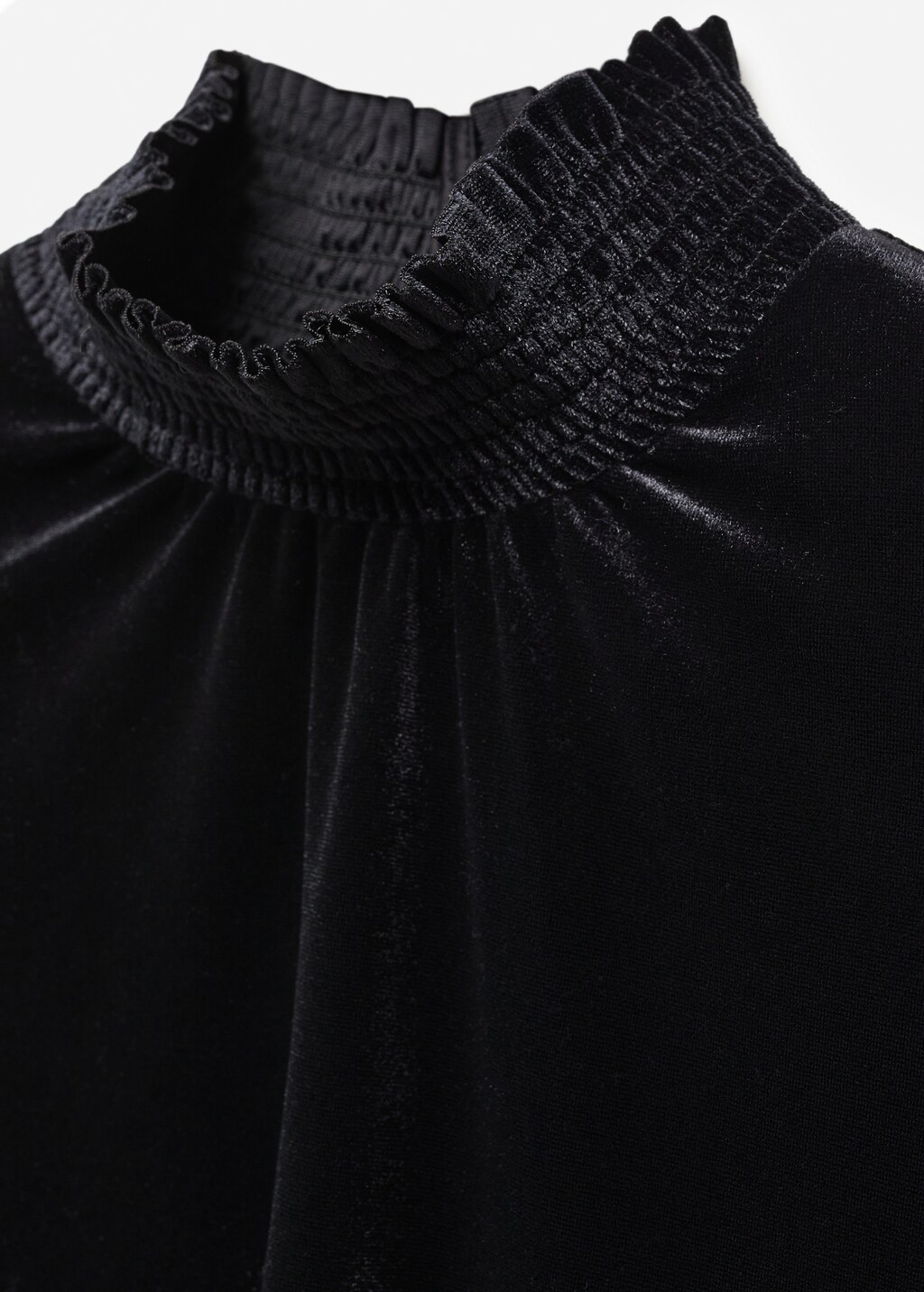 High-neck velvet blouse - Details of the article 8