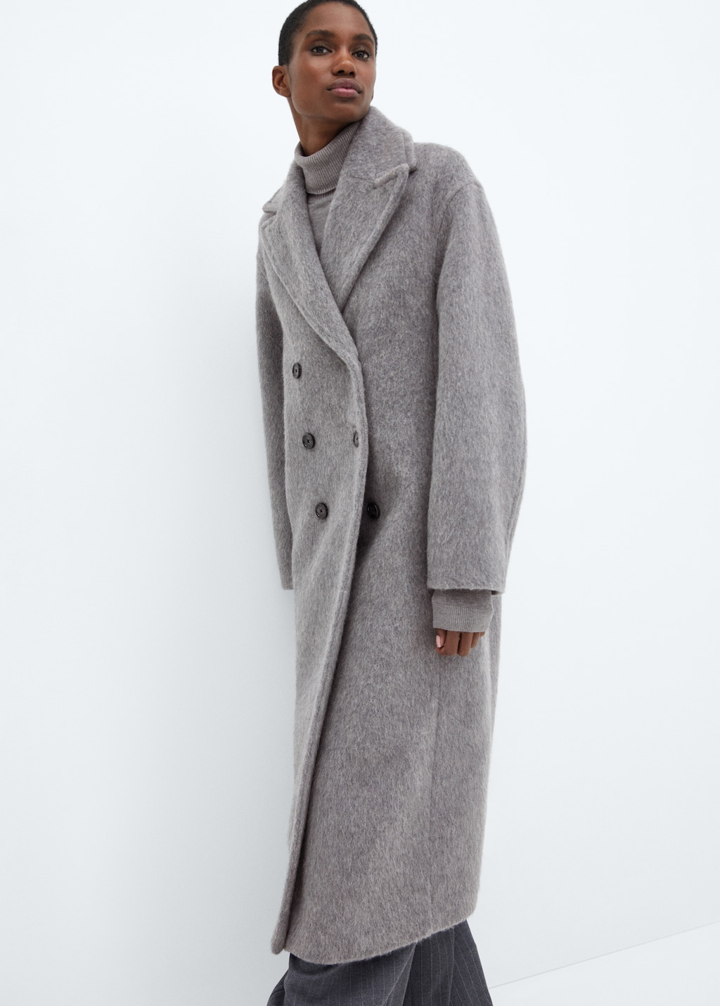 Double-breasted wool coat - Women | MANGO OUTLET USA