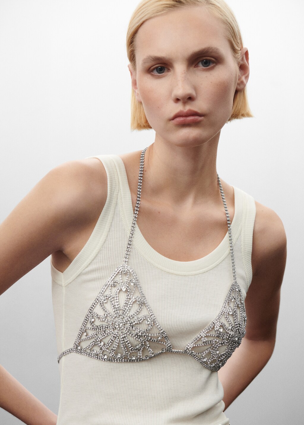 Rhinestone crystal body necklace - Details of the article 1