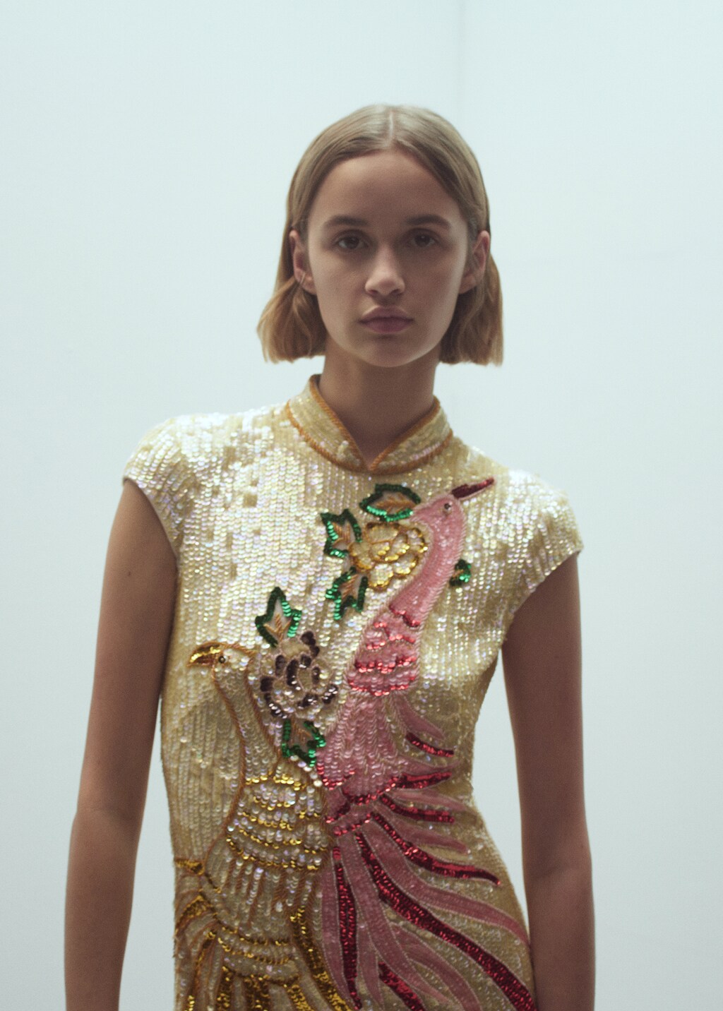 Sequin-embroidered design dress - Details of the article 1