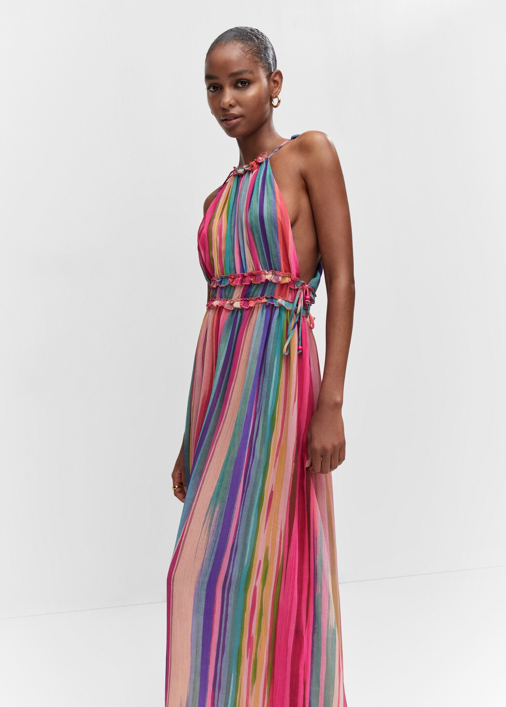 Striped long dress - Medium plane