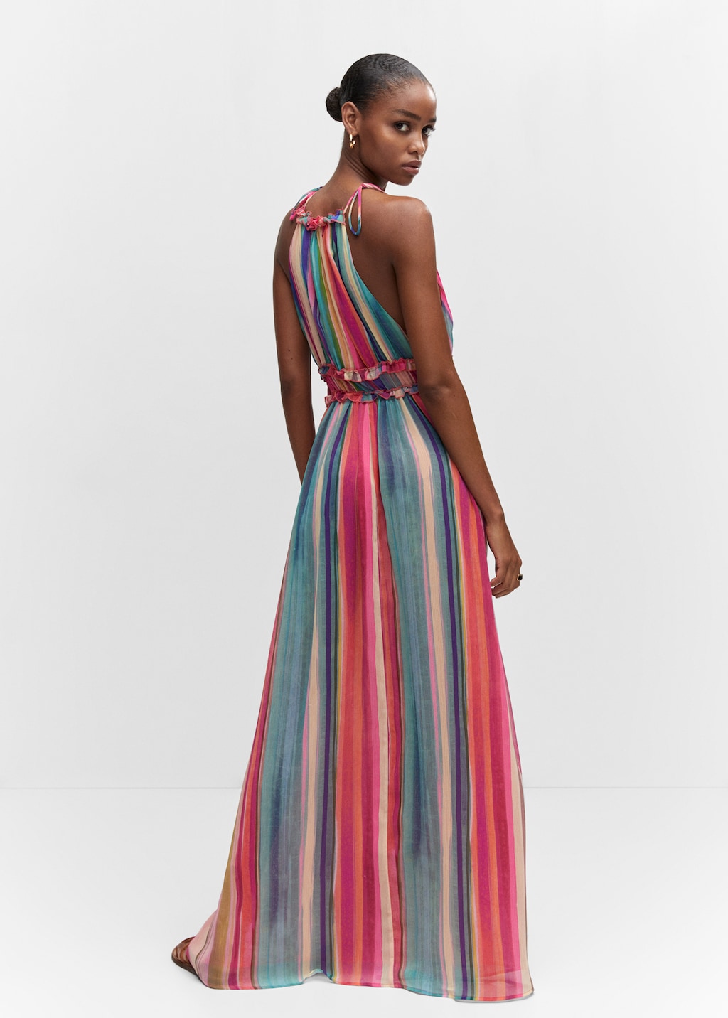 Striped long dress - Reverse of the article