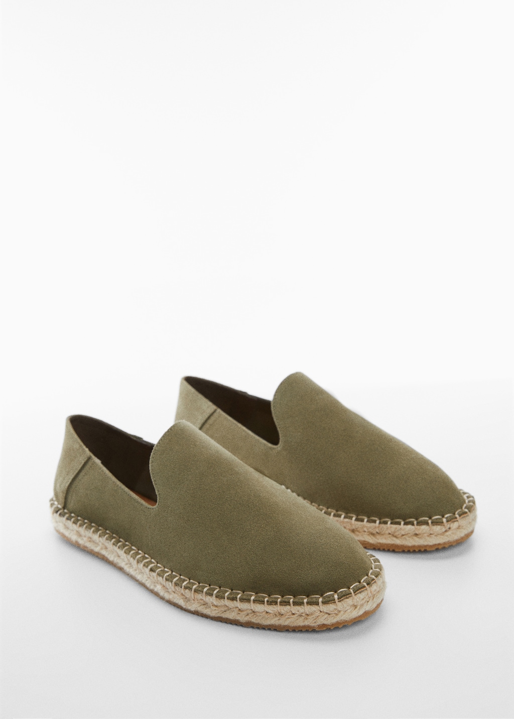 Espadrilles aus Rauleder und Jute - Mittlere Ansicht