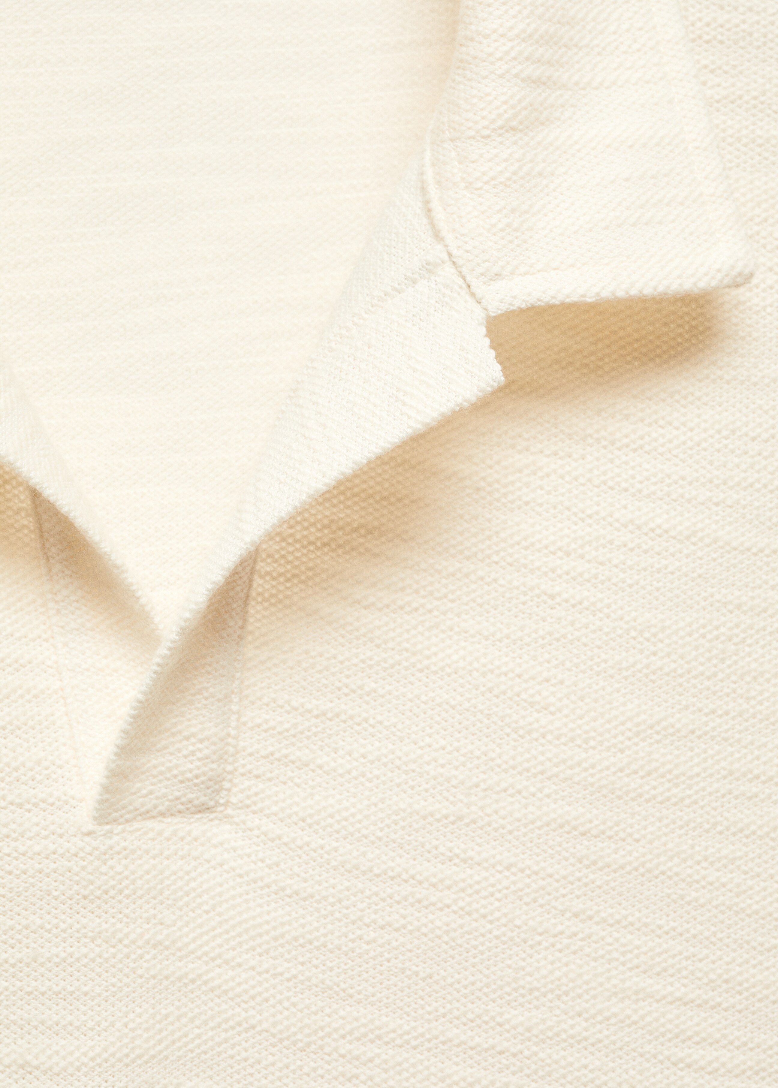 Bowling-collar structured polo shirt  - Details of the article 8