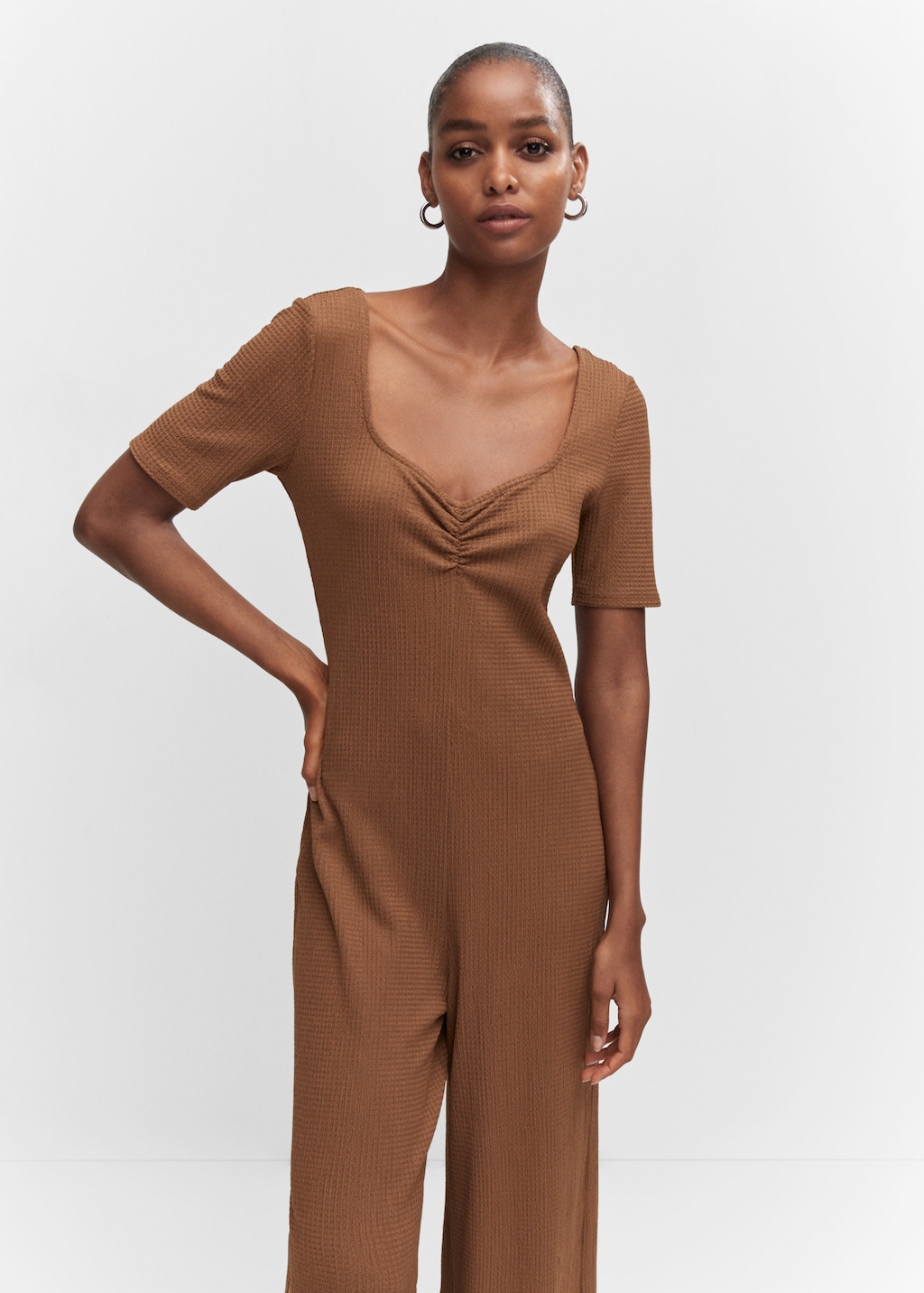 Ruched long jumpsuit - Medium plane