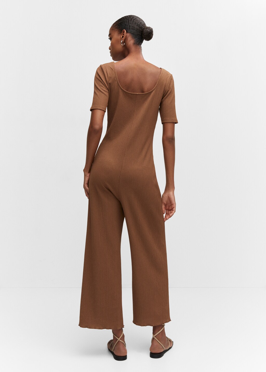 Ruched long jumpsuit - Reverse of the article