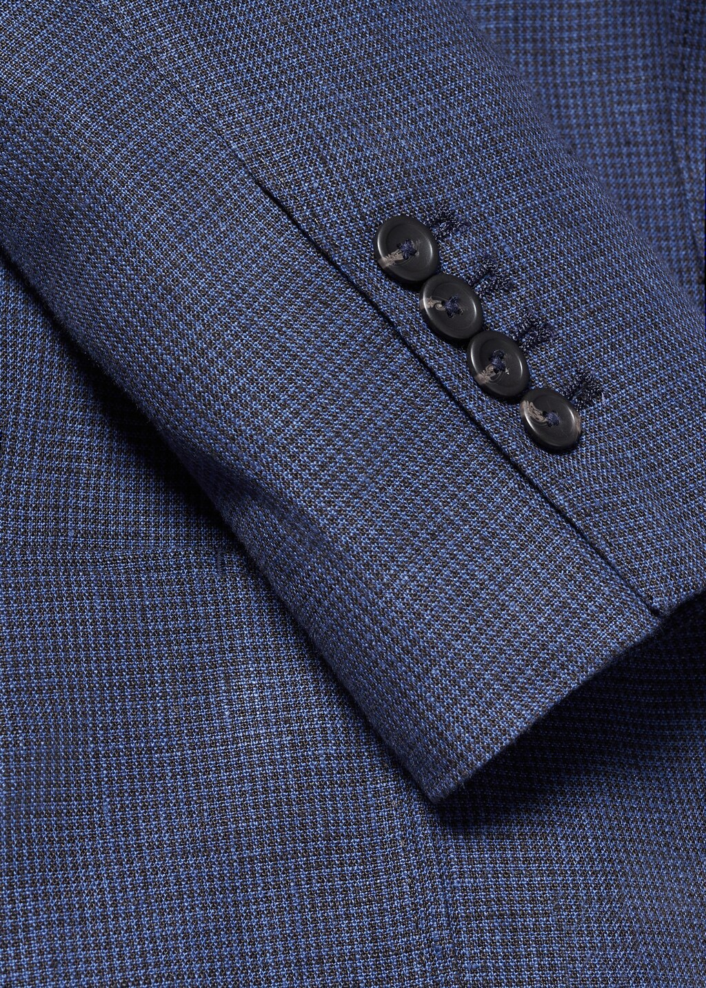 Blazer aus 100 % Leinen mit Mikro-Hahnentrittmuster - Detail des Artikels 8