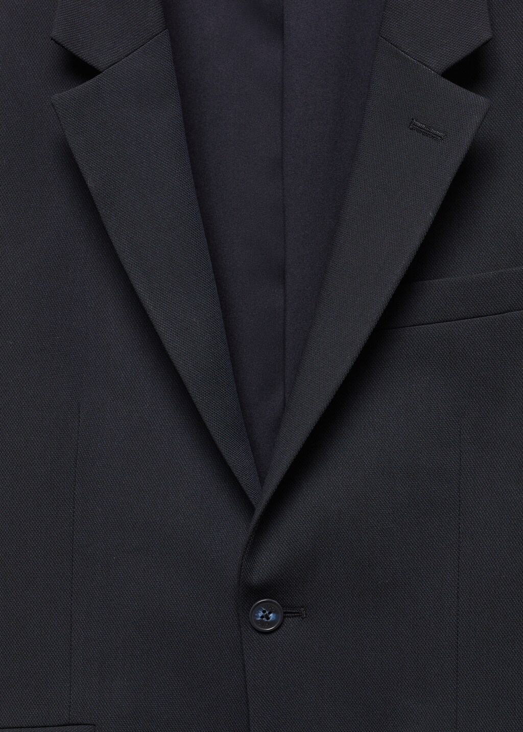 Textured regular fit suit blazer - Details of the article 8