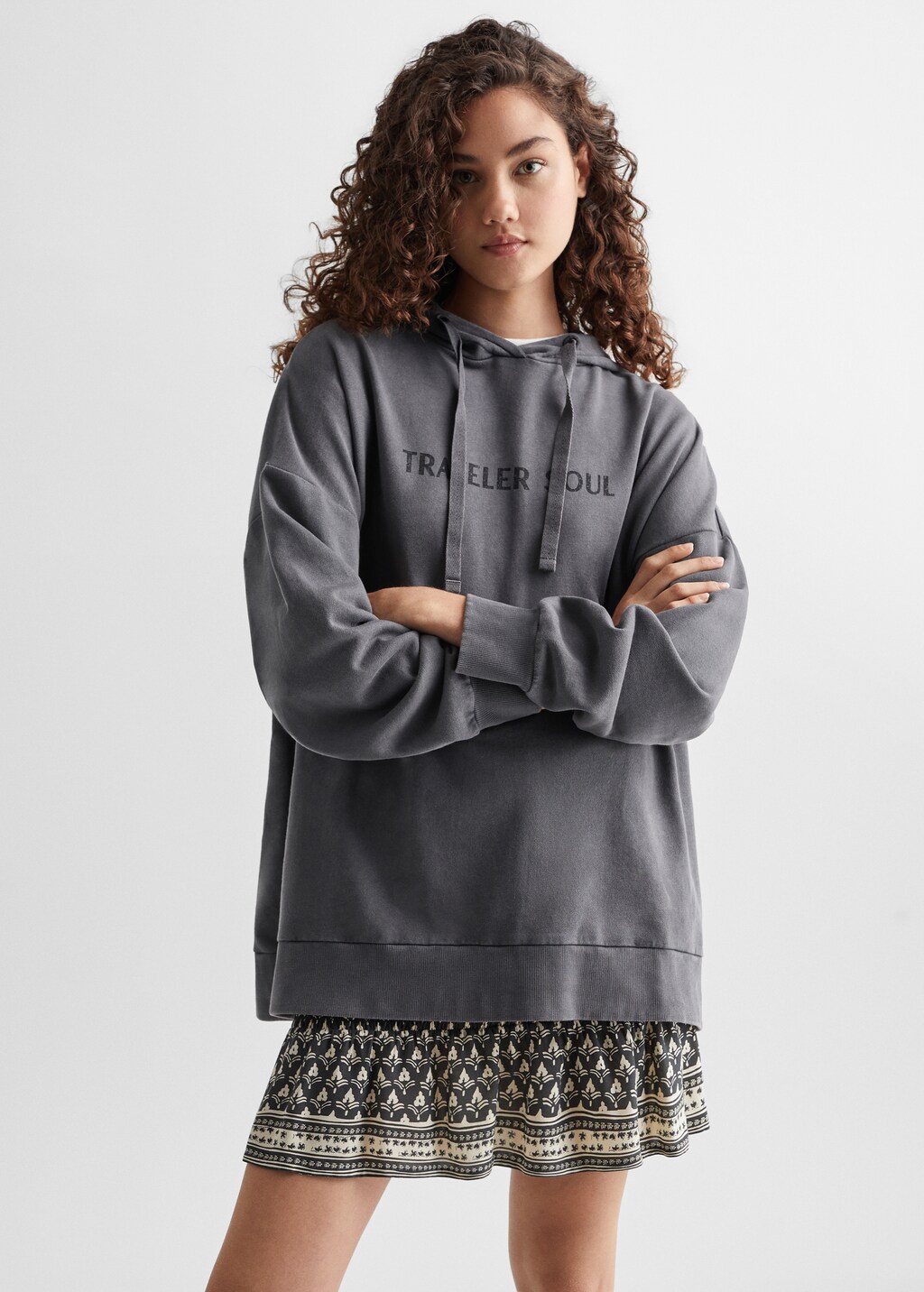 Message cotton sweatshirt - Medium plane