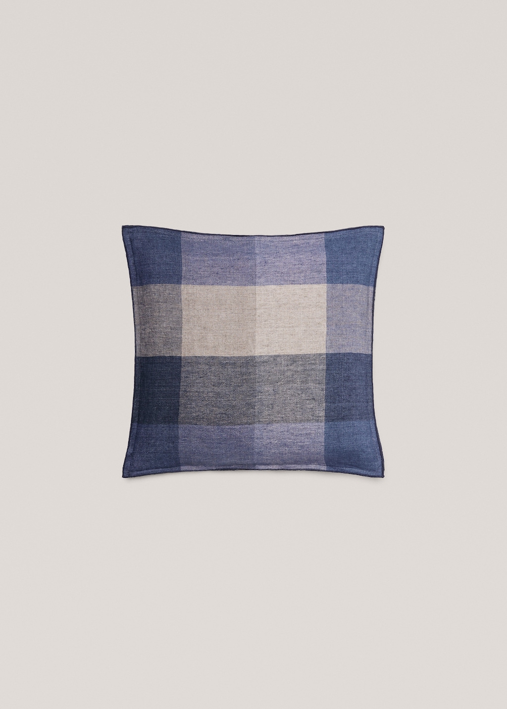 Linen check cushion cover 45x45cm - Article without model