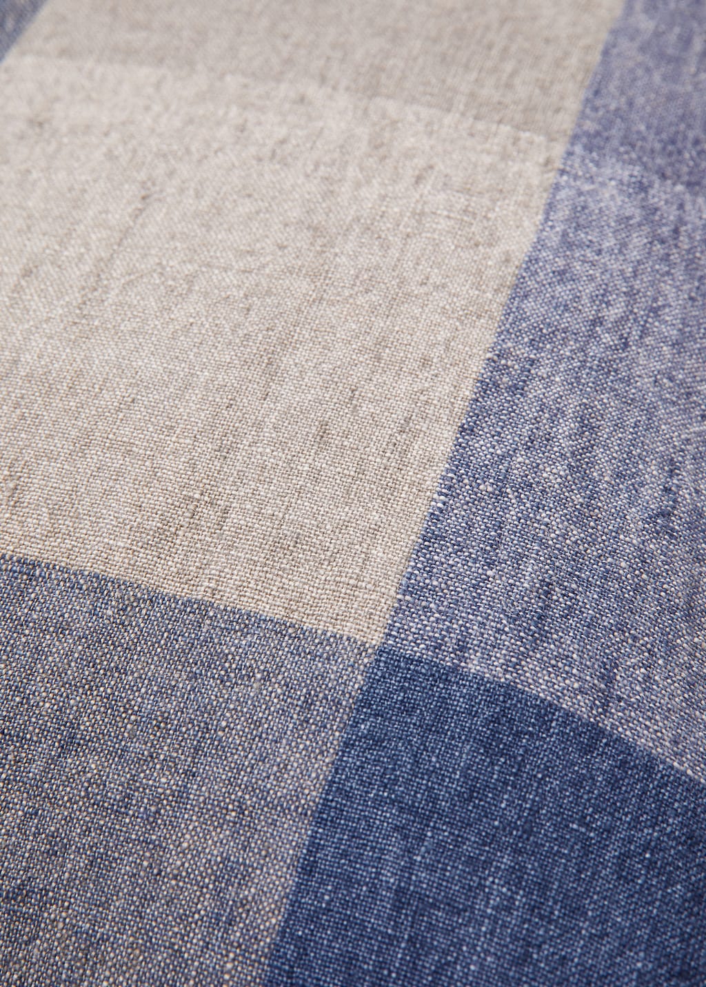 Linen check cushion cover 45x45cm - Details of the article 1