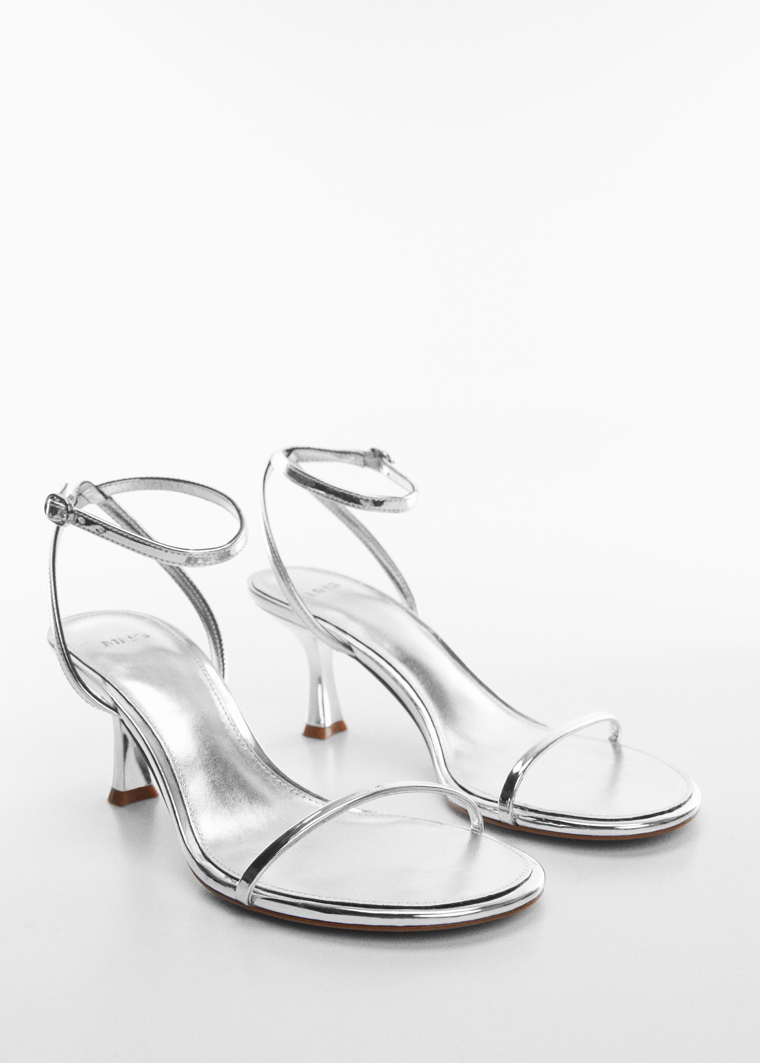 Metallic heel sandals - Medium plane