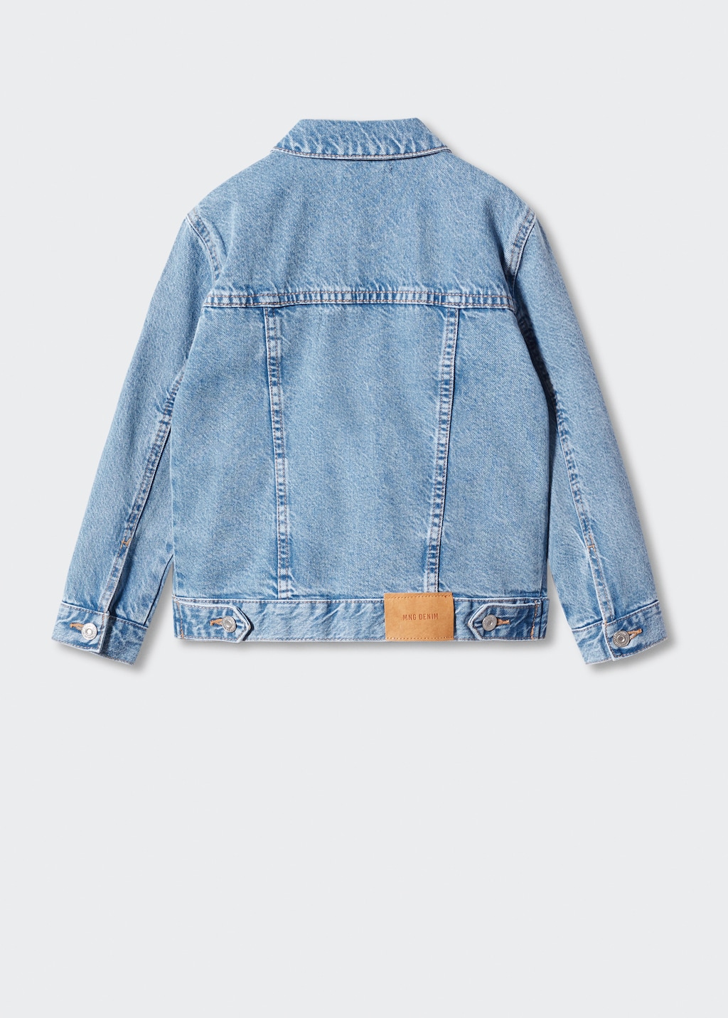 Pocketed denim jacket - Reverse of the article