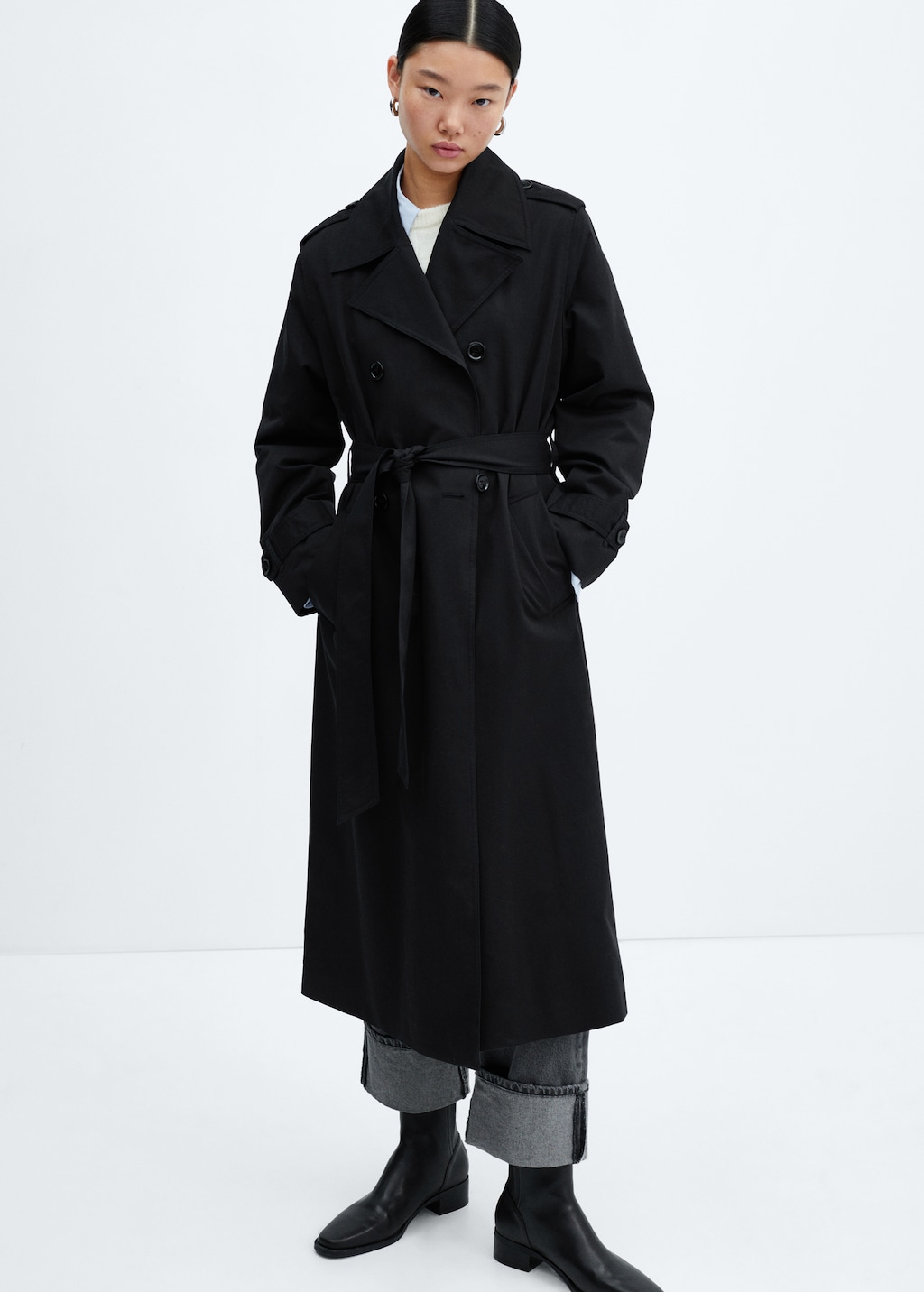 Double-breasted trench coat - Medium plane