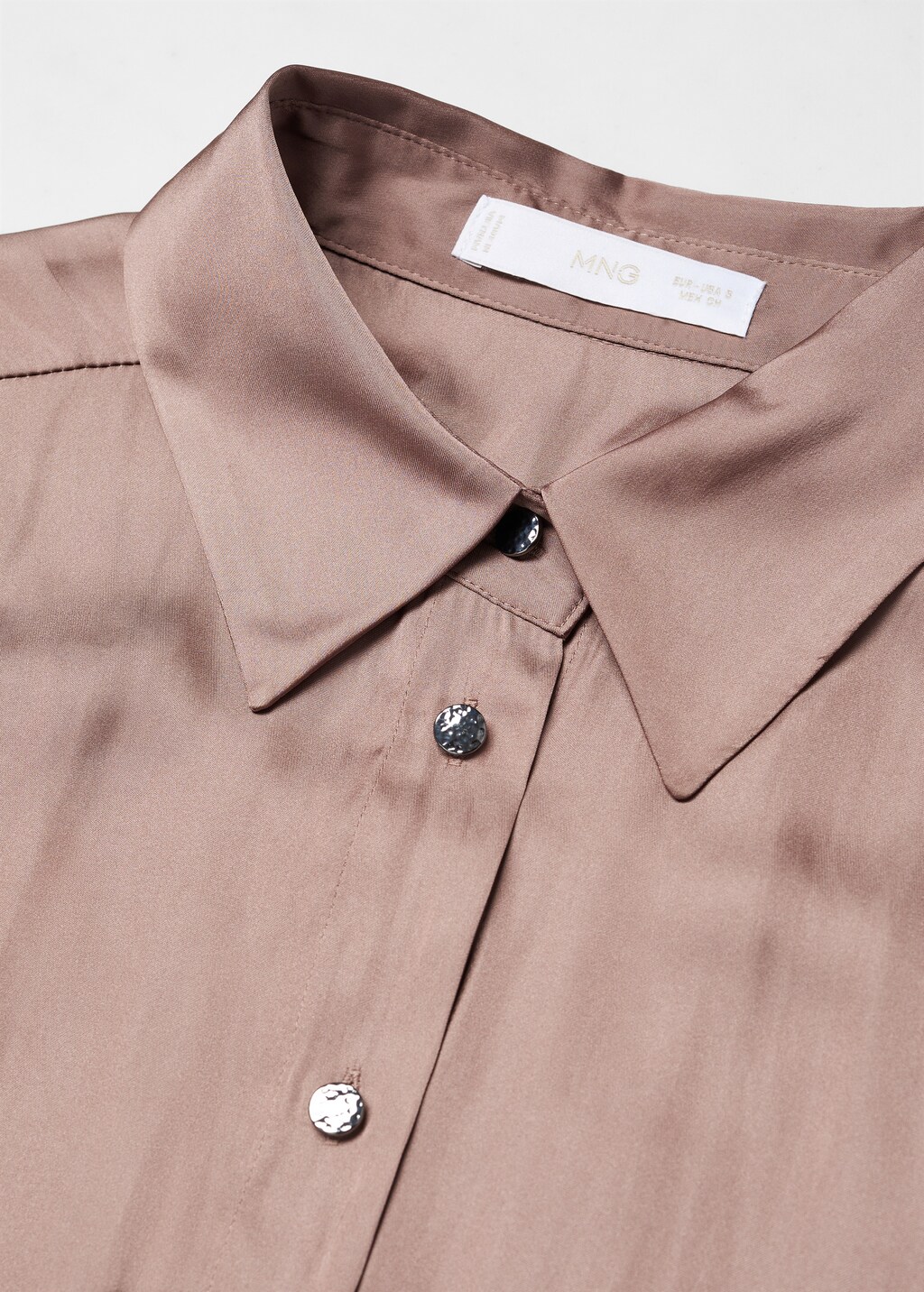 Long satin shirt jumpsuit - Details of the article 8