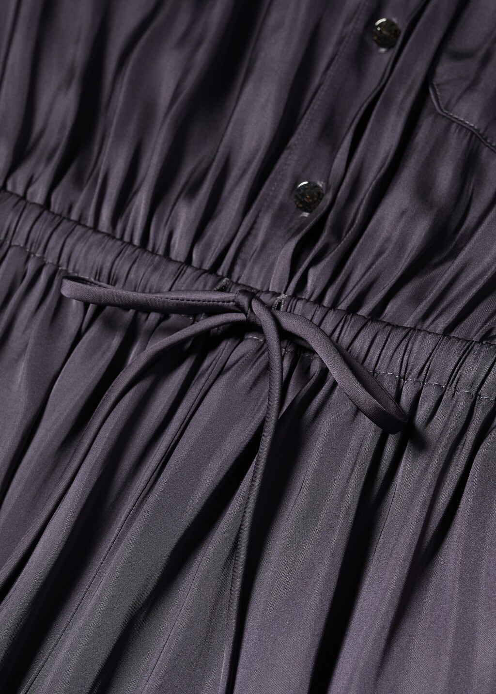 Long satin shirt jumpsuit - Details of the article 8