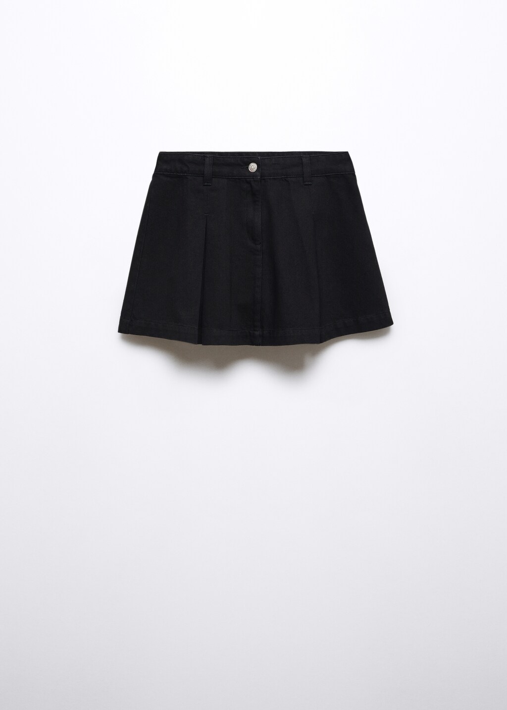 Pleated denim mini-skirt - Article without model