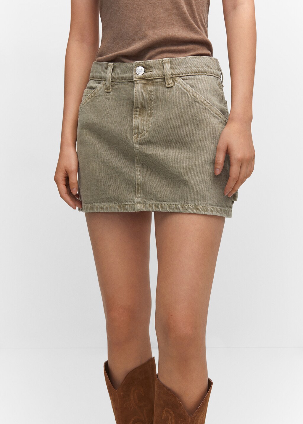 Denim mini-skirt - Medium plane