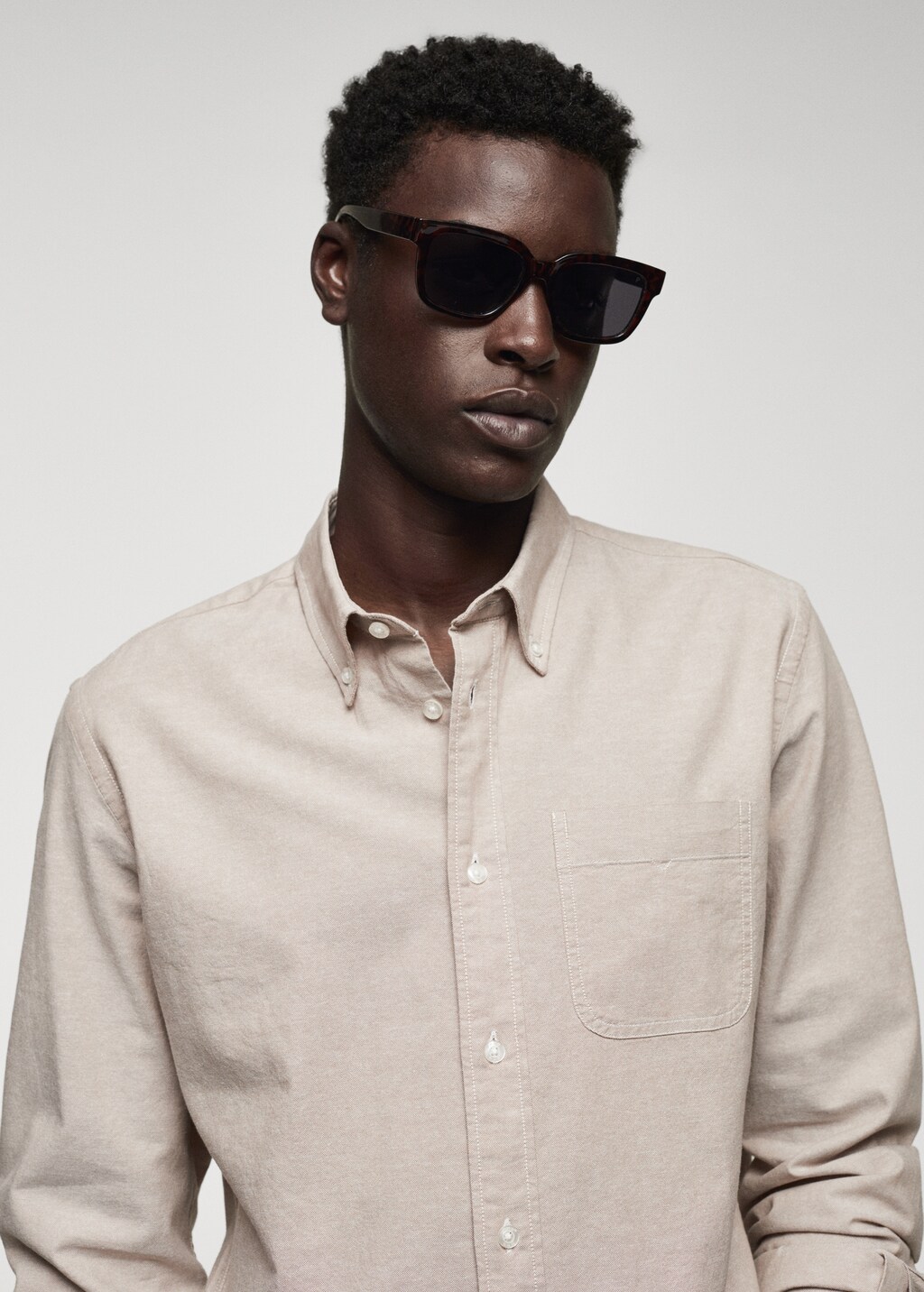 Regular fit Oxford cotton shirt - Details of the article 1