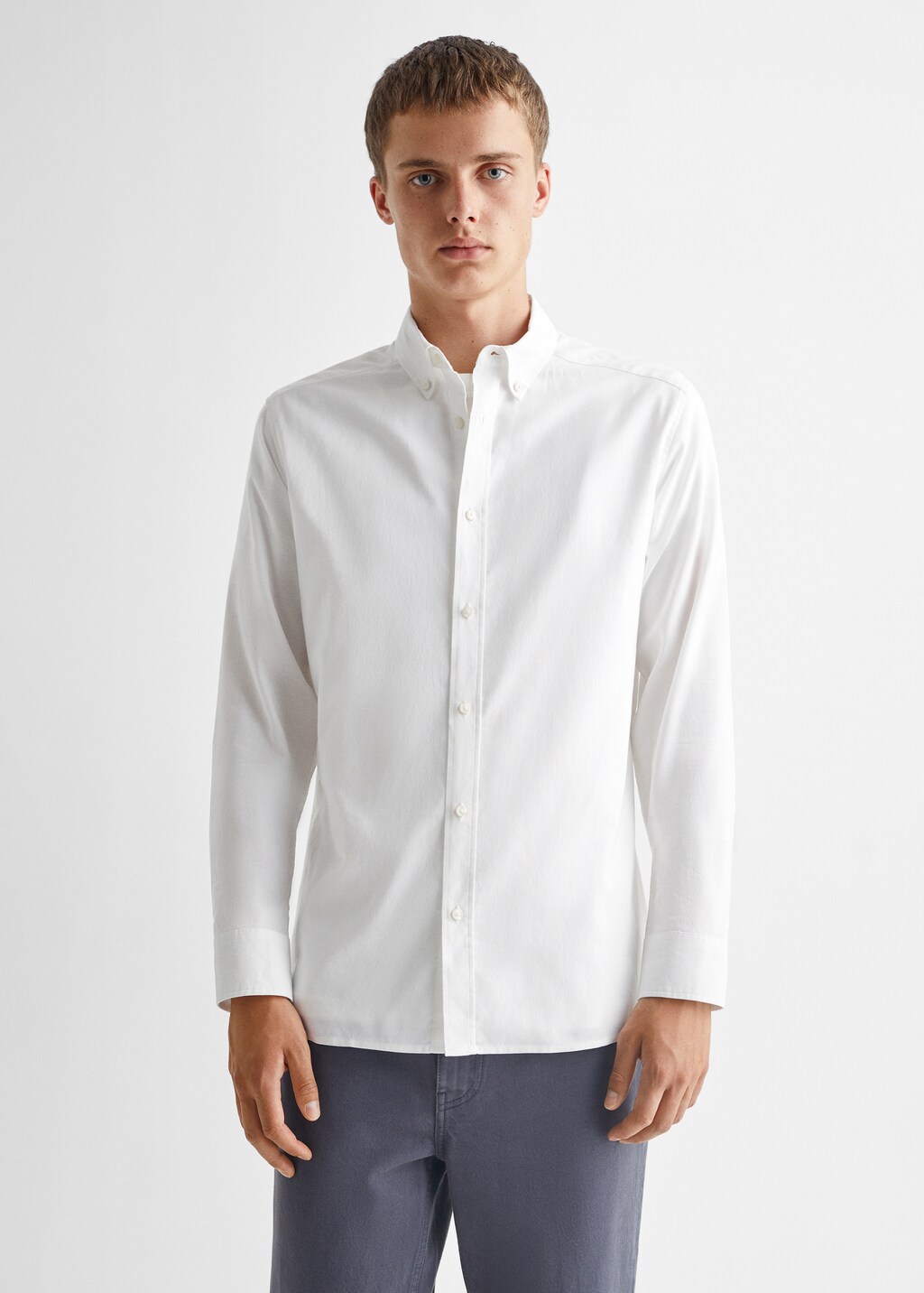 Regular fit Oxford cotton shirt - Medium plane