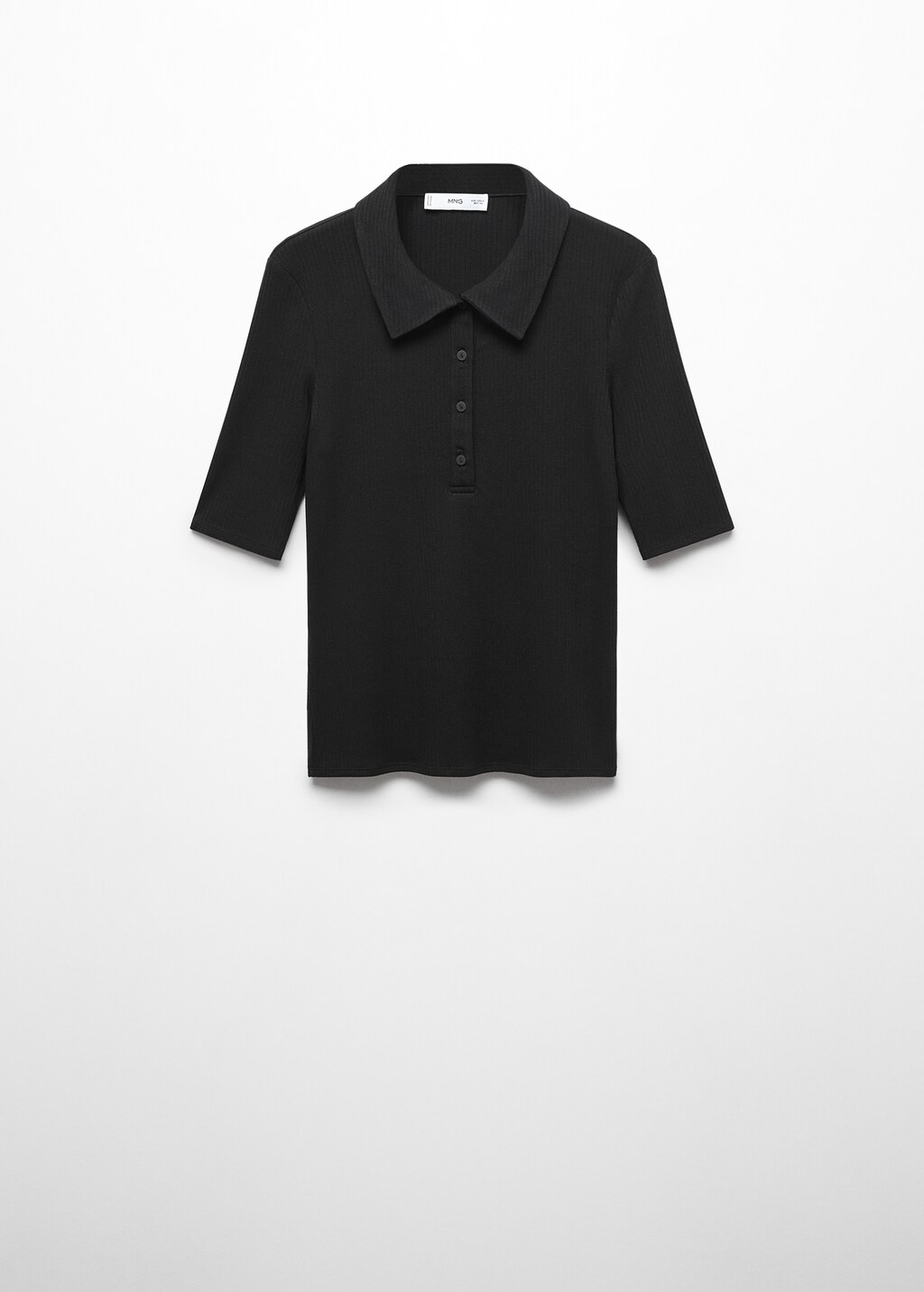 Short-sleeved polo shirt with buttons - Article without model