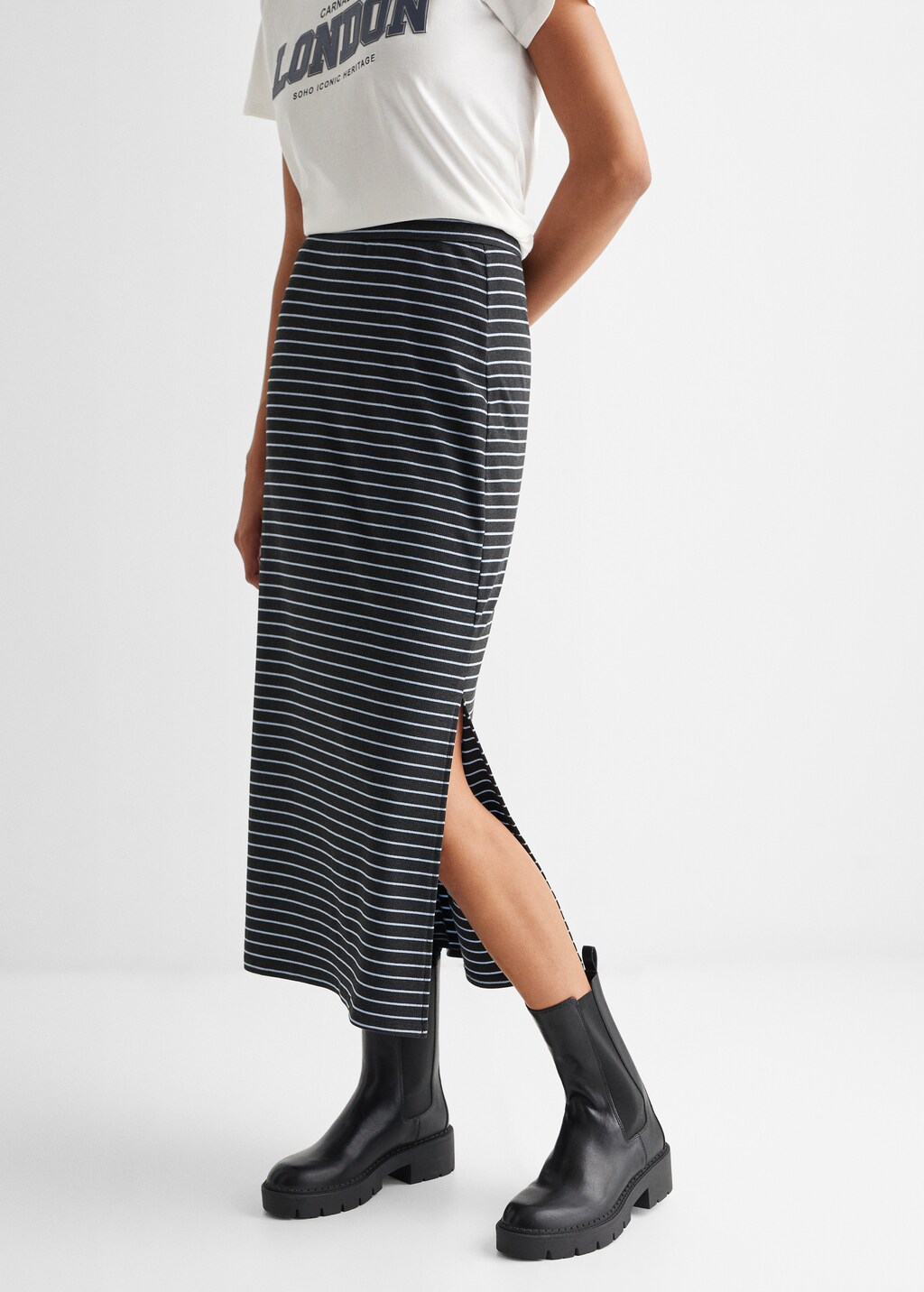 Long striped skirt - Details of the article 6