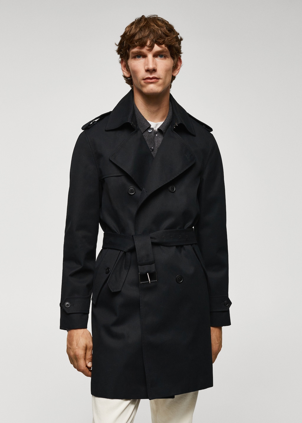 Classic water-repellent trench coat - Medium plane