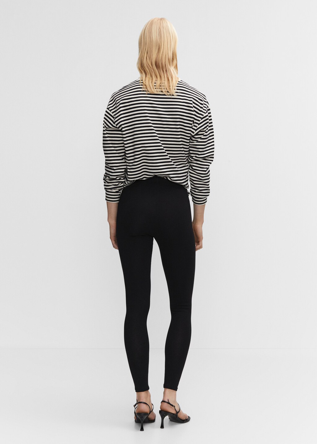 High waist cotton leggings - Reverse of the article