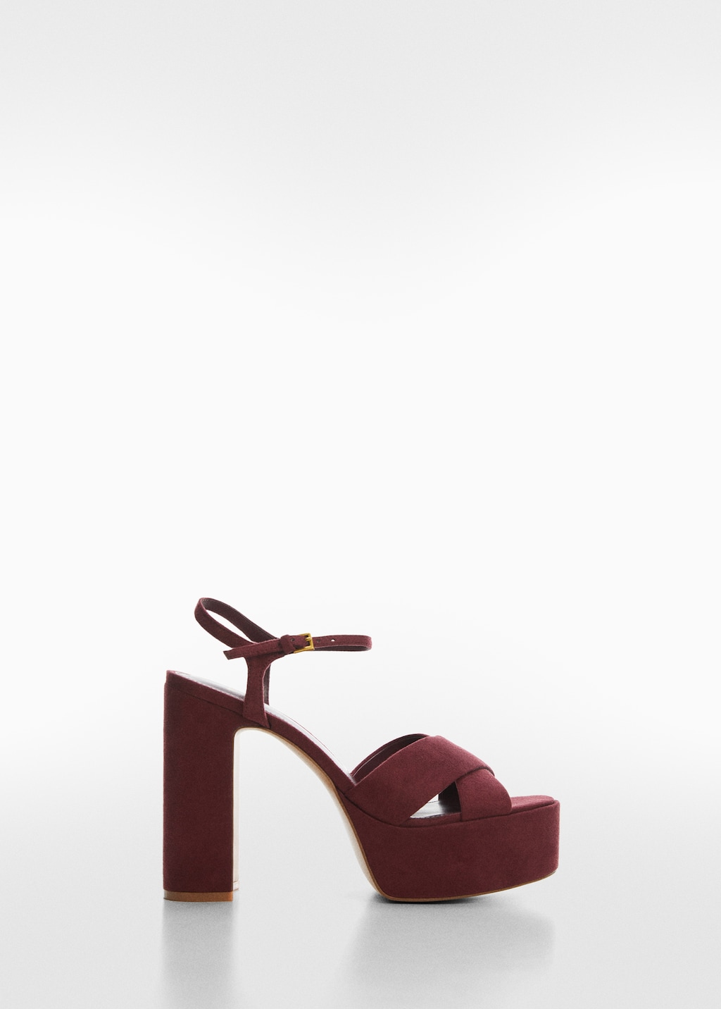 Platform sandals with crossed straps - Woman <b>MANGO</b> OUTLET Malta.