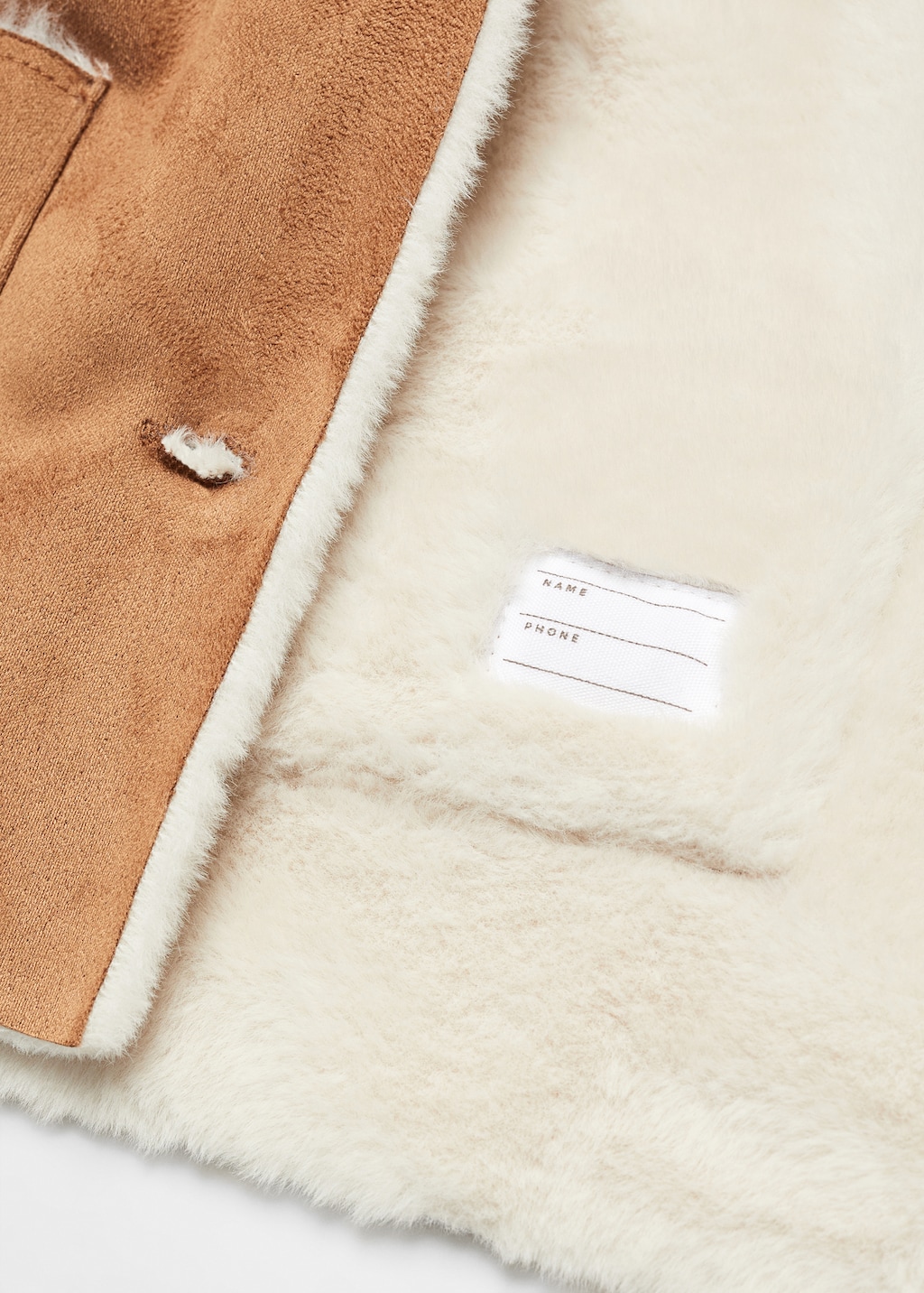 Coat with shearling-effect lining - Details of the article 0