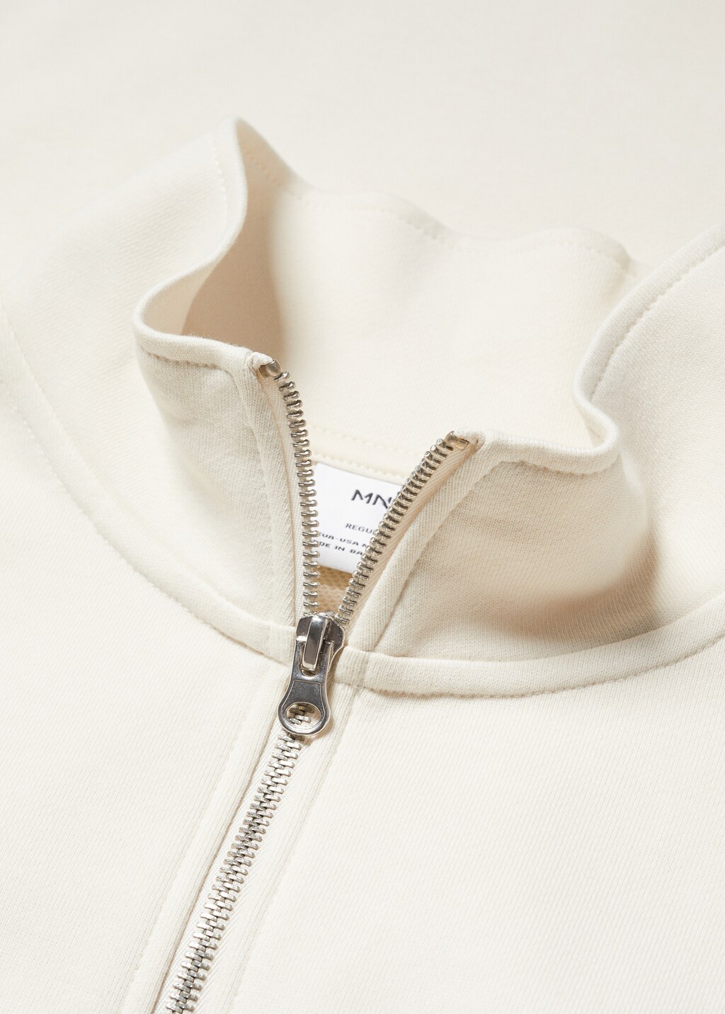 Cotton sweatshirt with zip neck - Details of the article 8