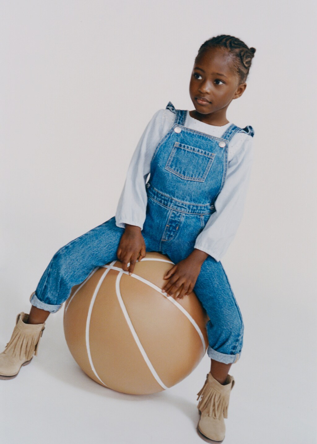 Lined denim dungarees - Details of the article 5