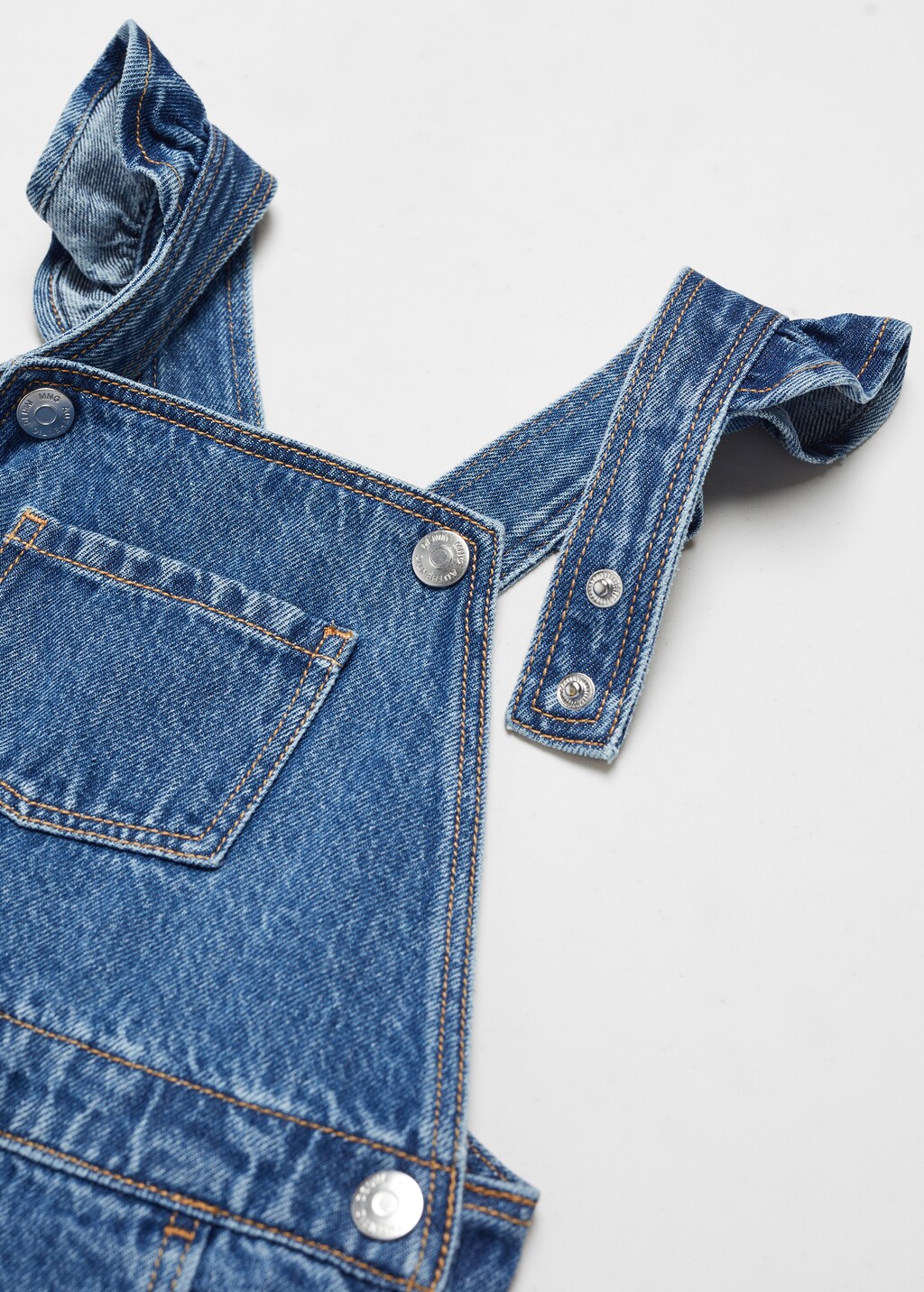 Lined denim dungarees - Details of the article 8