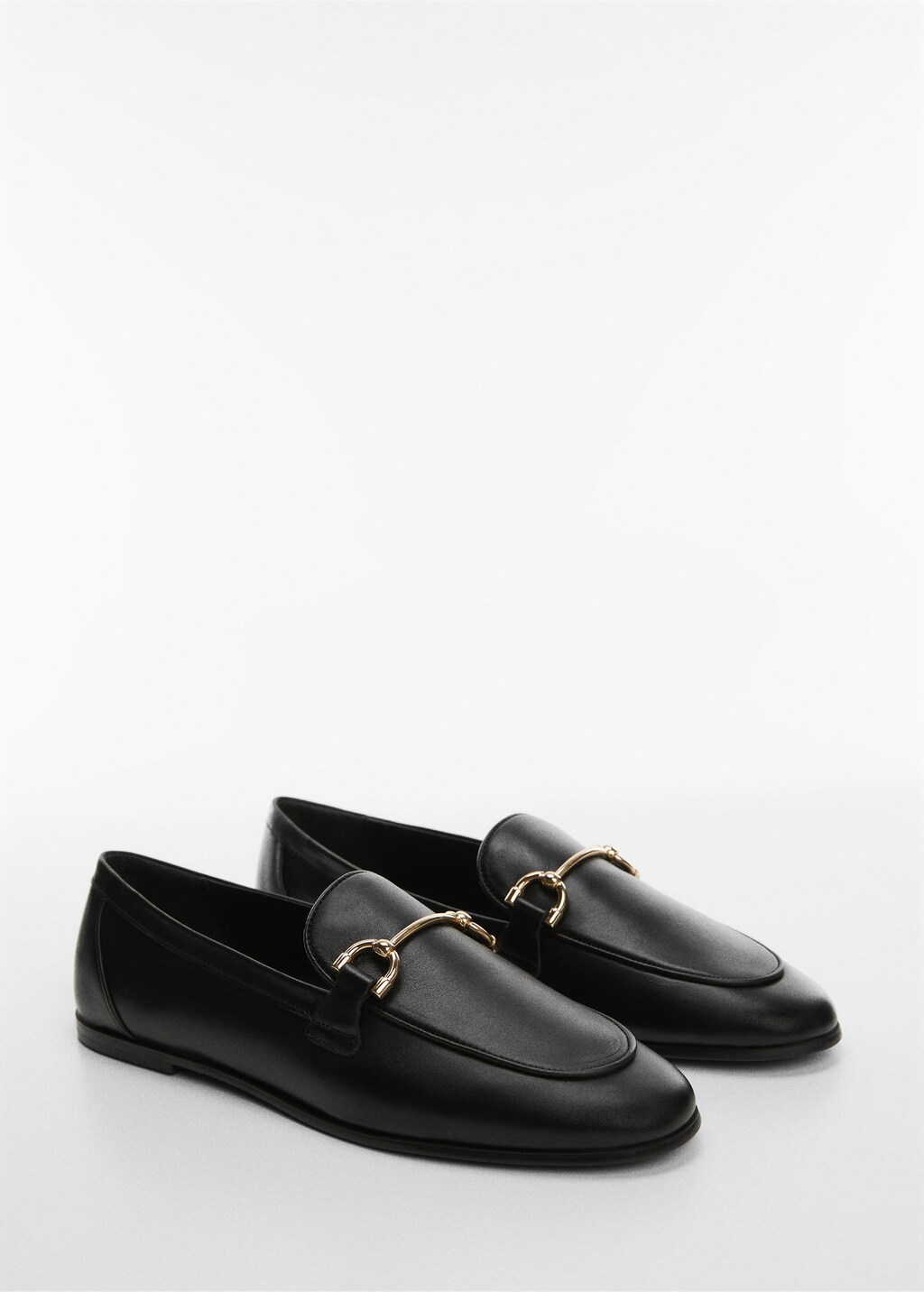 Leather loafers with metallic detail - Medium plane