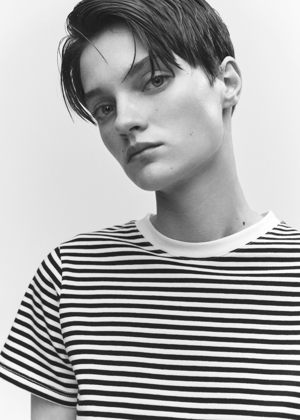 Striped cotton T-shirt - Details of the article 1