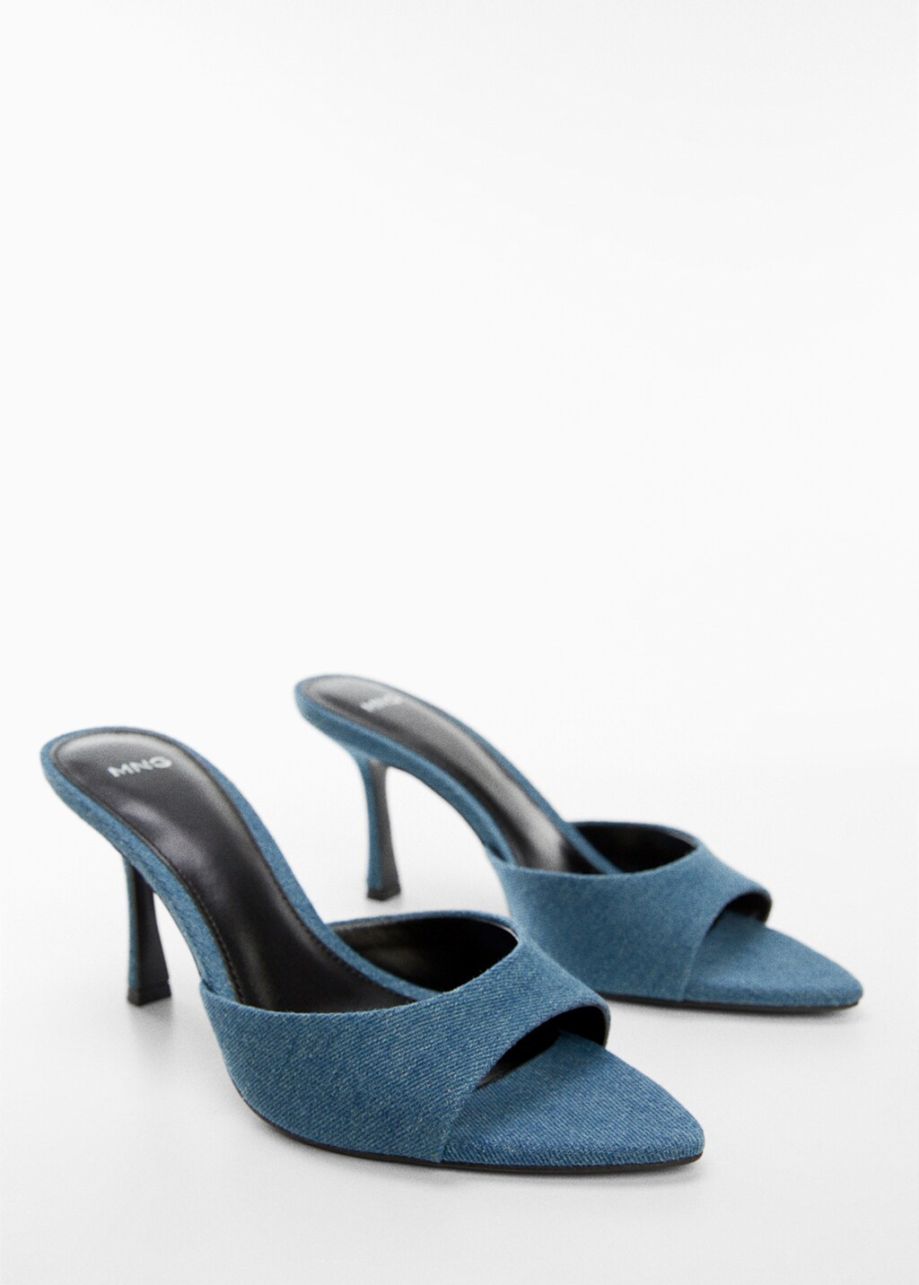 Denim heeled sandals - Medium plane