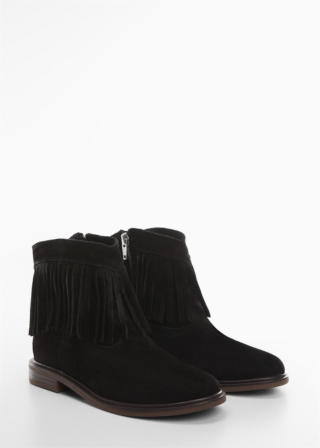 Fringed leather boots - Medium plane